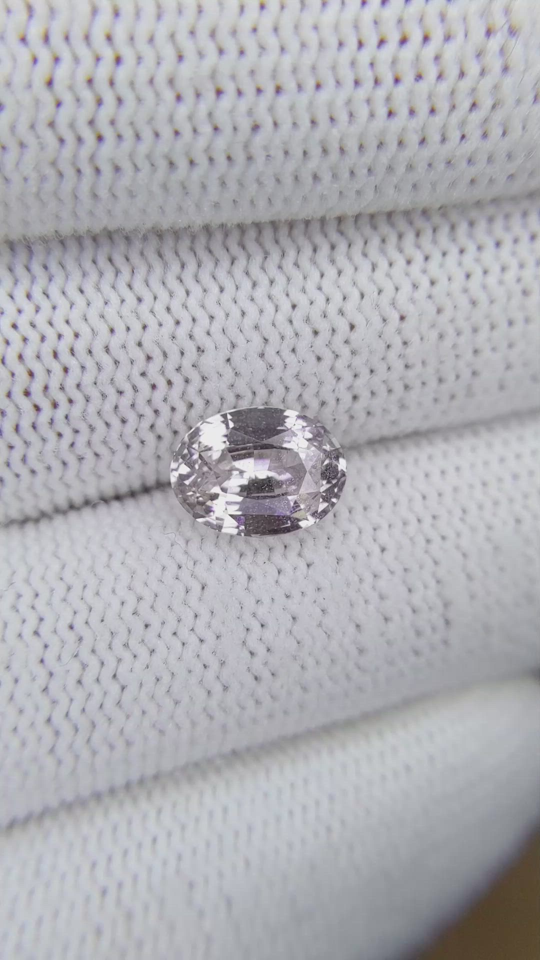 3.05 Ct. Pinkish Purple Sapphire from Ceylon (Sri Lanka) Size Video