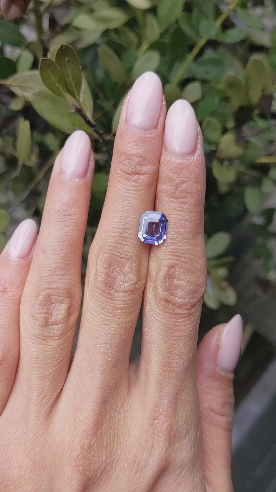 2.65 Ct. Violet Sapphire from Ceylon (Sri Lanka) Size Video