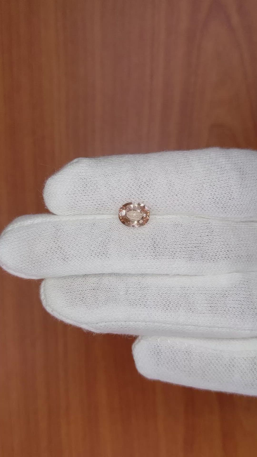 1.47 Ct. Peach Sapphire from Ceylon (Sri Lanka) Size Video