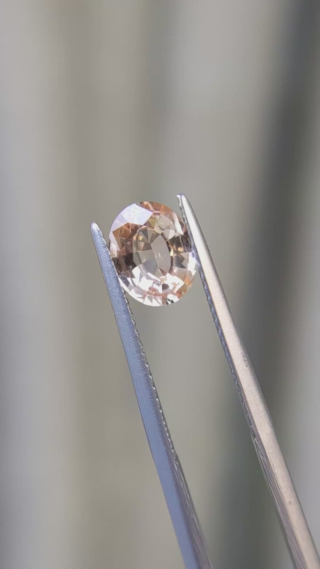 1.47 Ct. Peach Sapphire from Ceylon (Sri Lanka) Size Video