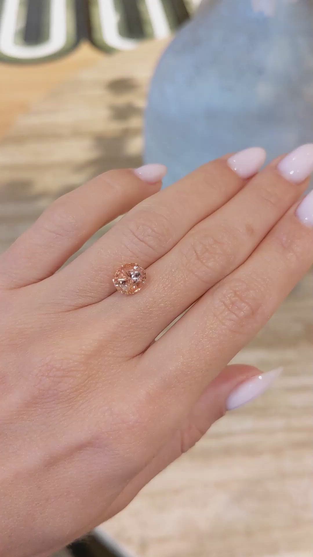 3.02 Ct. Padparadscha Sapphire from Ceylon (Sri Lanka) Size Video