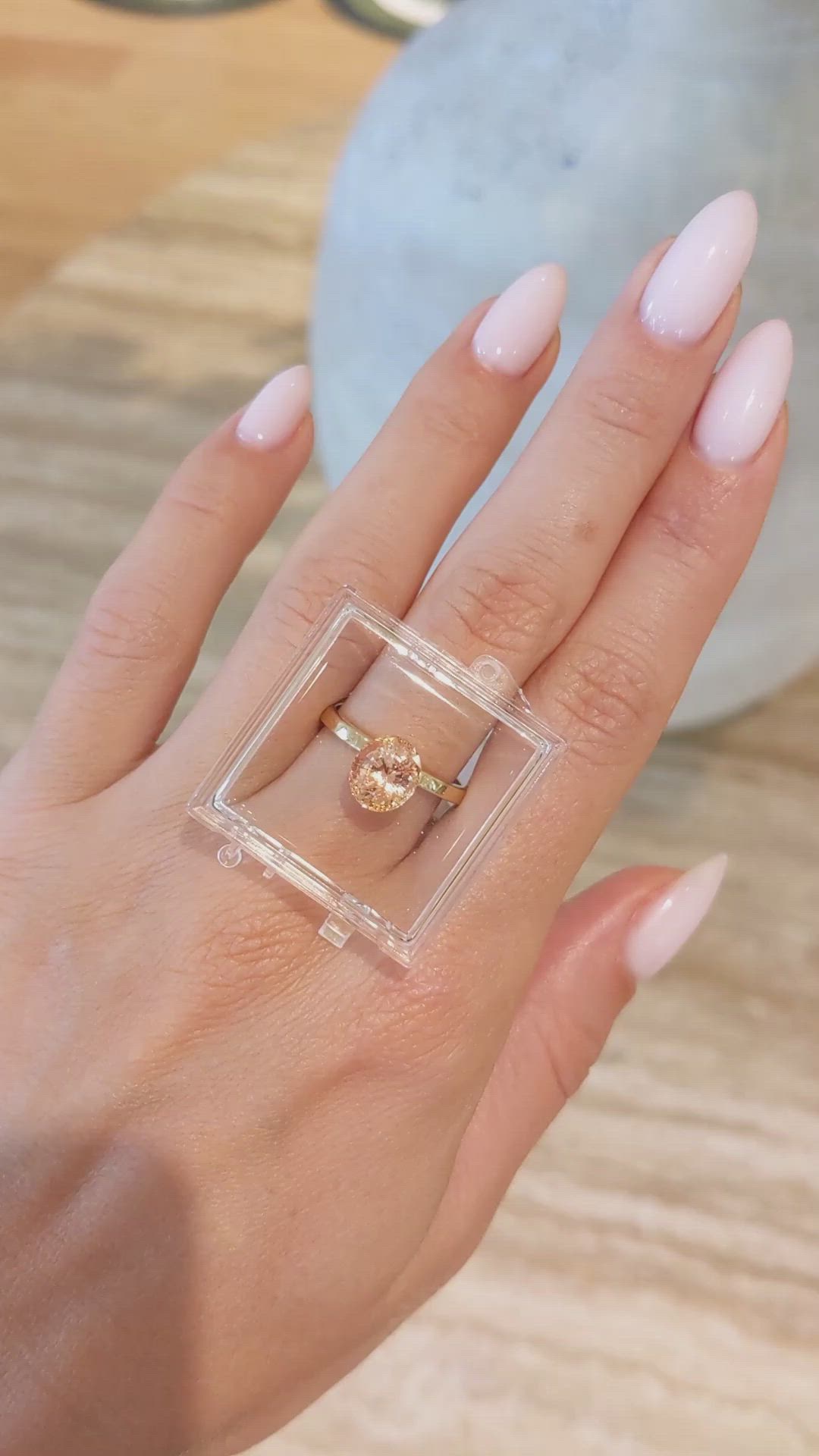 3.02 Ct. Padparadscha Sapphire from Ceylon (Sri Lanka) Size Video