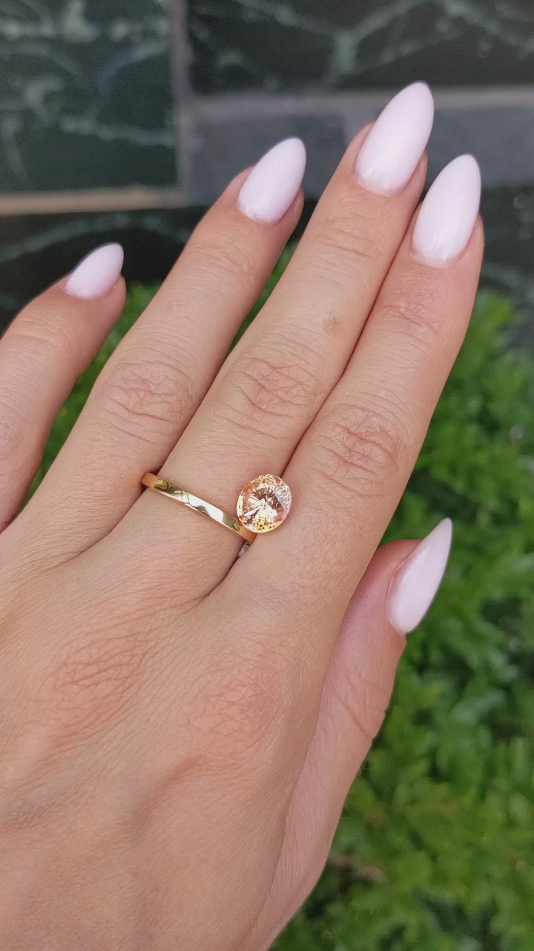 3.02 Ct. Padparadscha Sapphire from Ceylon (Sri Lanka) Size Video