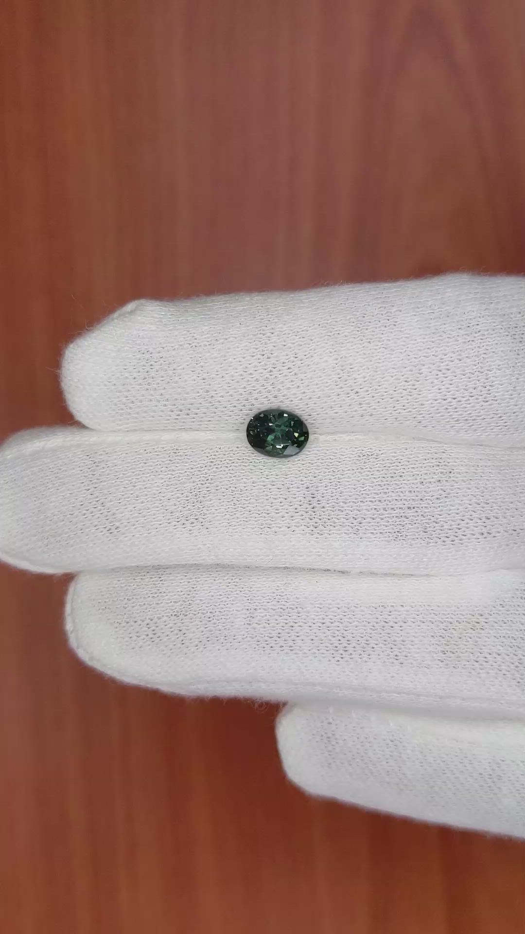 1.19 Ct. Bluish Green Sapphire from Ceylon (Sri Lanka) Size Video