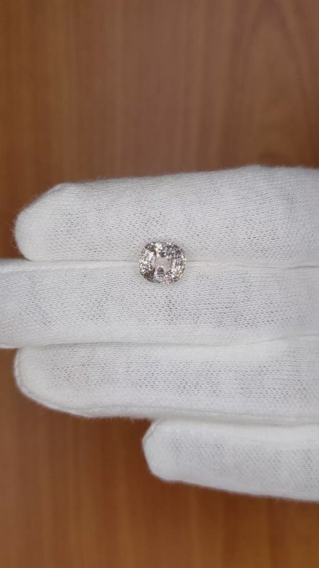3.49 Ct. Peach Sapphire from Ceylon (Sri Lanka) Size Video