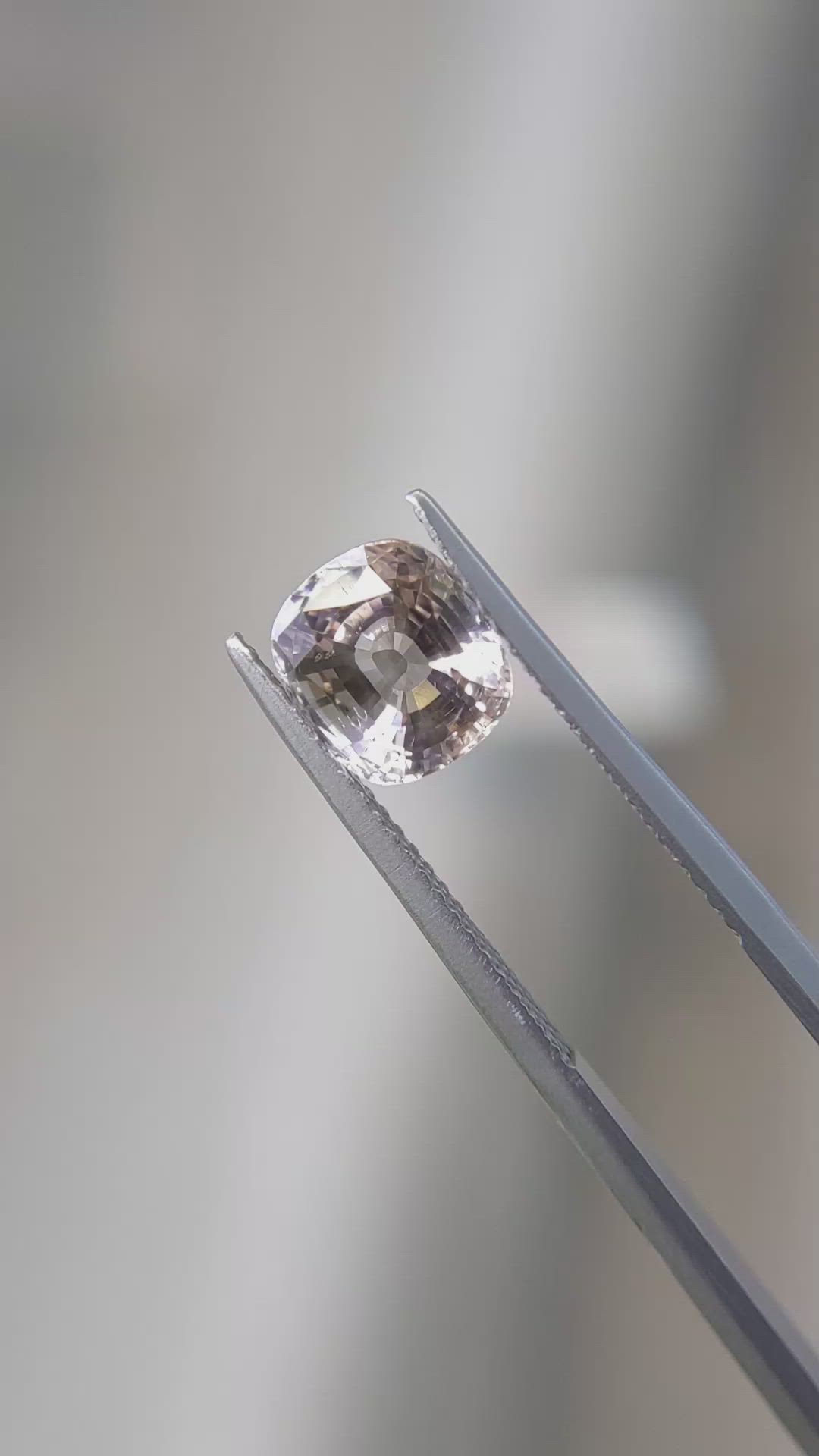 3.49 Ct. Peach Sapphire from Ceylon (Sri Lanka) Size Video