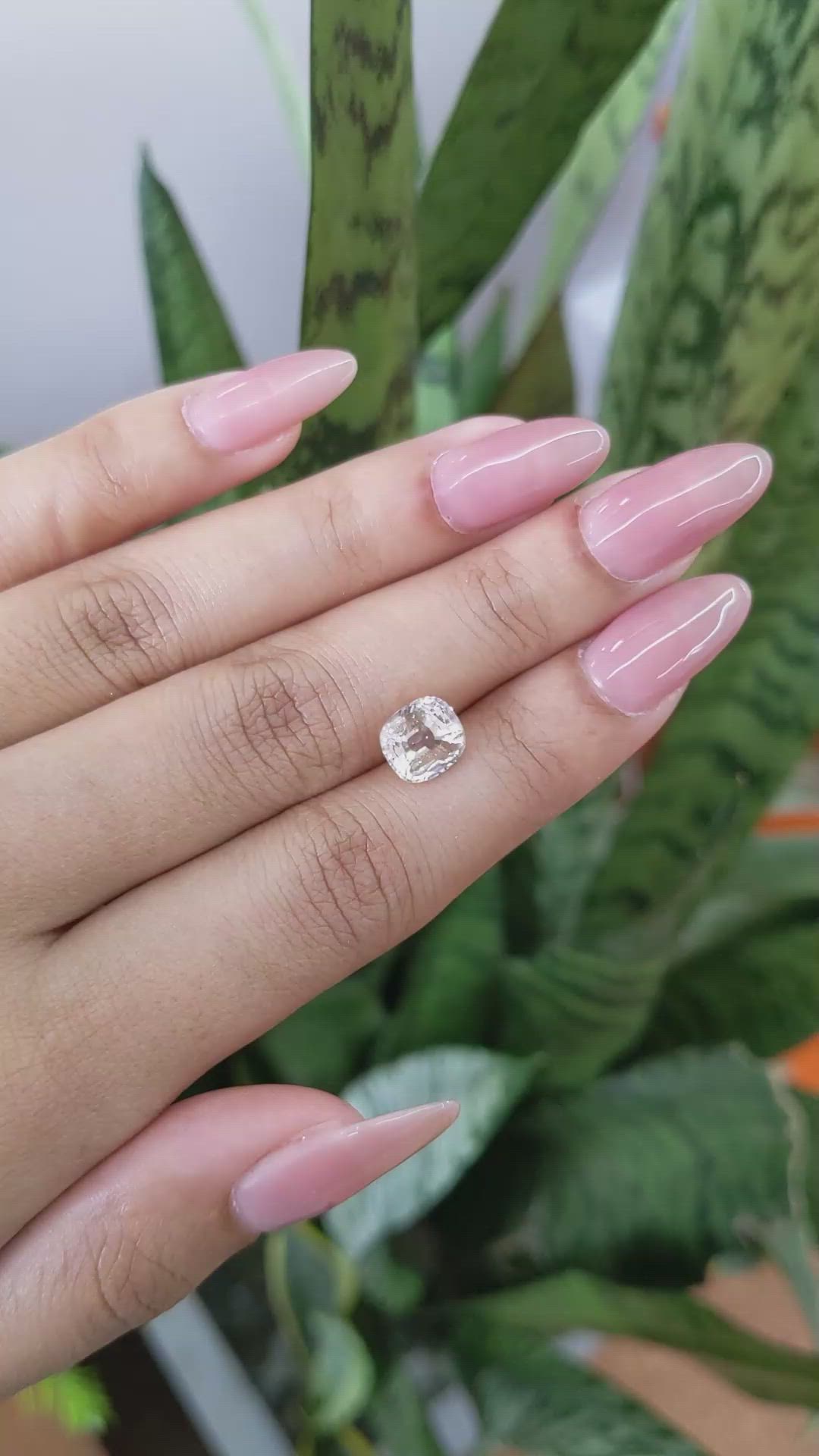 3.49 Ct. Peach Sapphire from Ceylon (Sri Lanka) Size Video