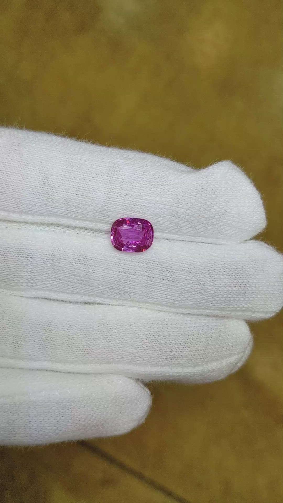 2.03 Ct. Purplish Pink Sapphire from Madagascar Size Video