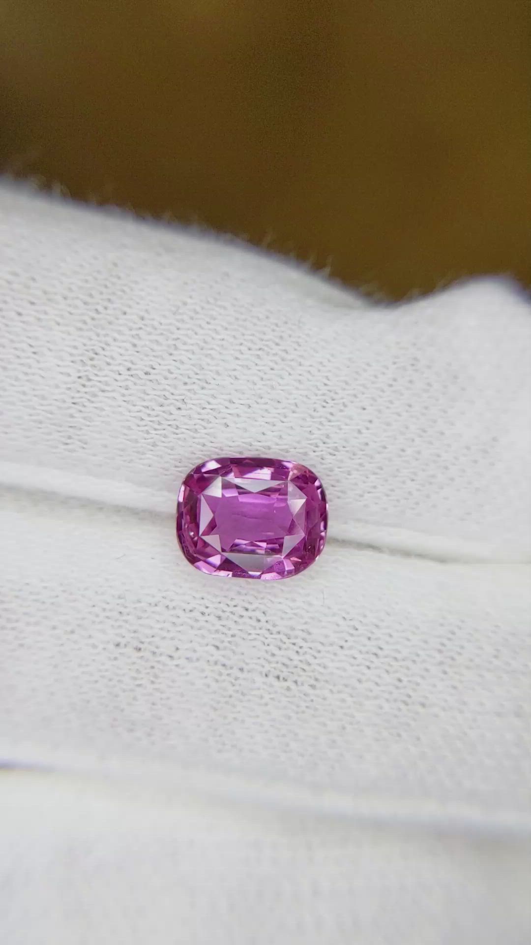 2.03 Ct. Purplish Pink Sapphire from Madagascar Size Video