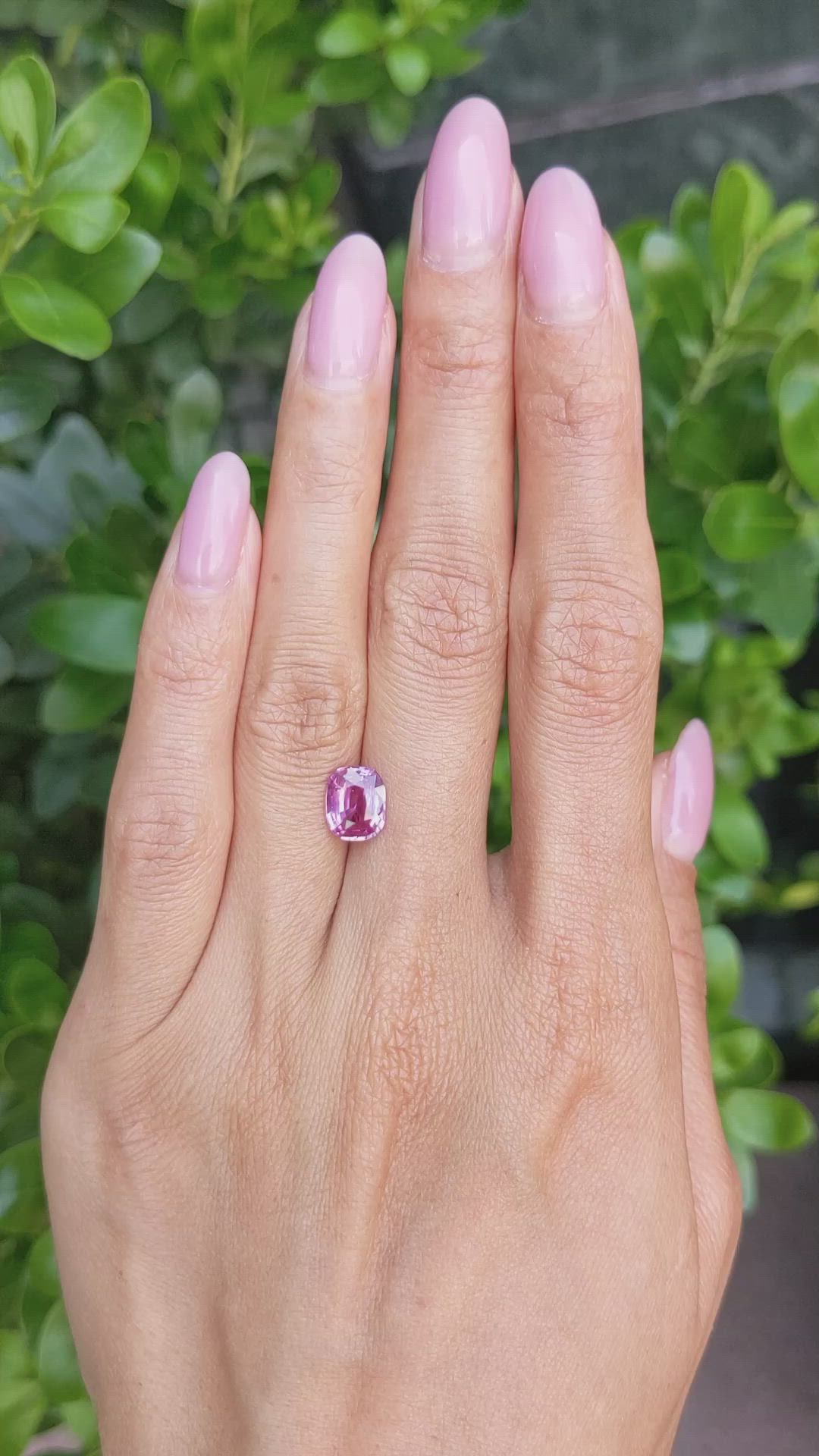 2.03 Ct. Purplish Pink Sapphire from Madagascar Size Video
