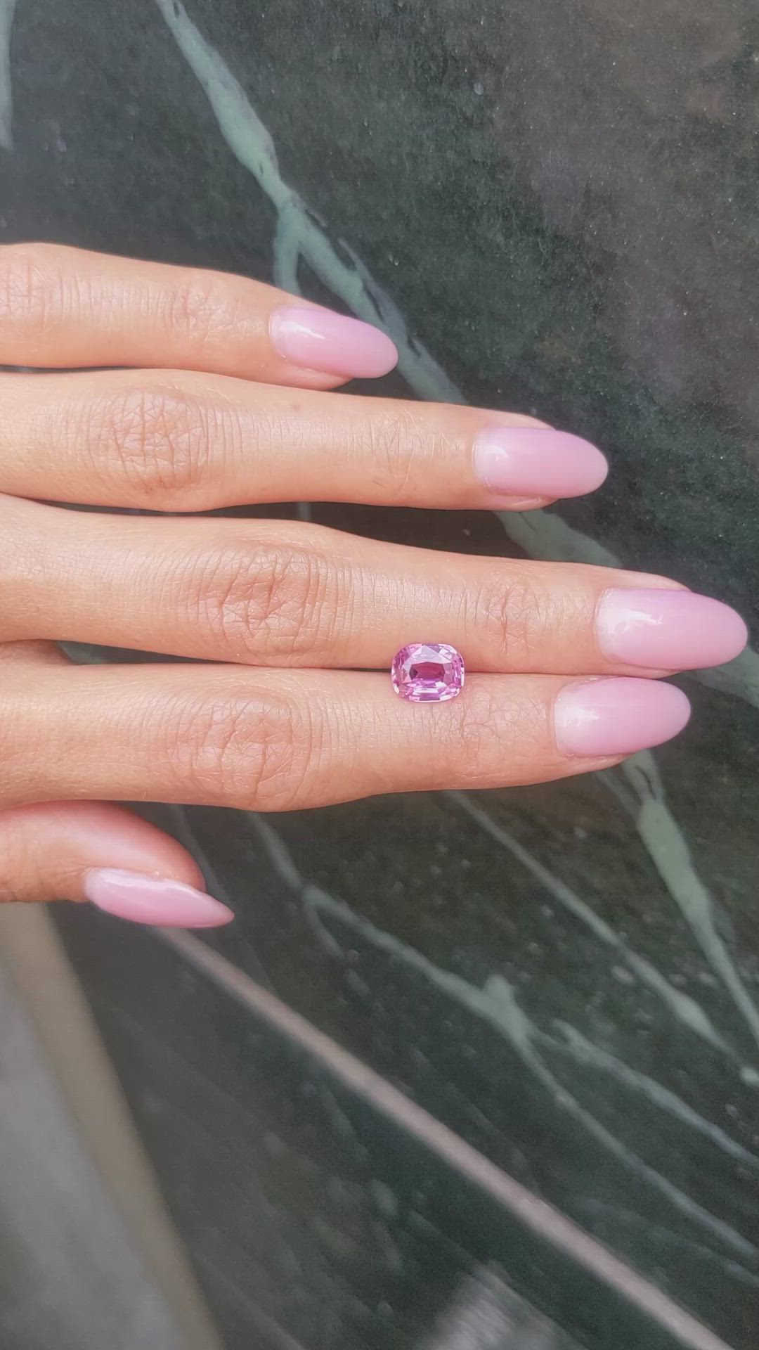 2.03 Ct. Purplish Pink Sapphire from Madagascar Size Video