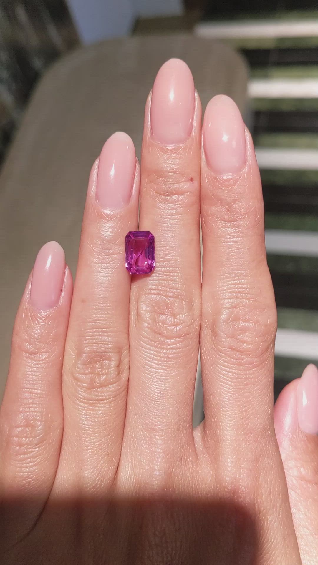 2.64 Ct. Purplish Pink Sapphire from Ceylon (Sri Lanka) Size Video