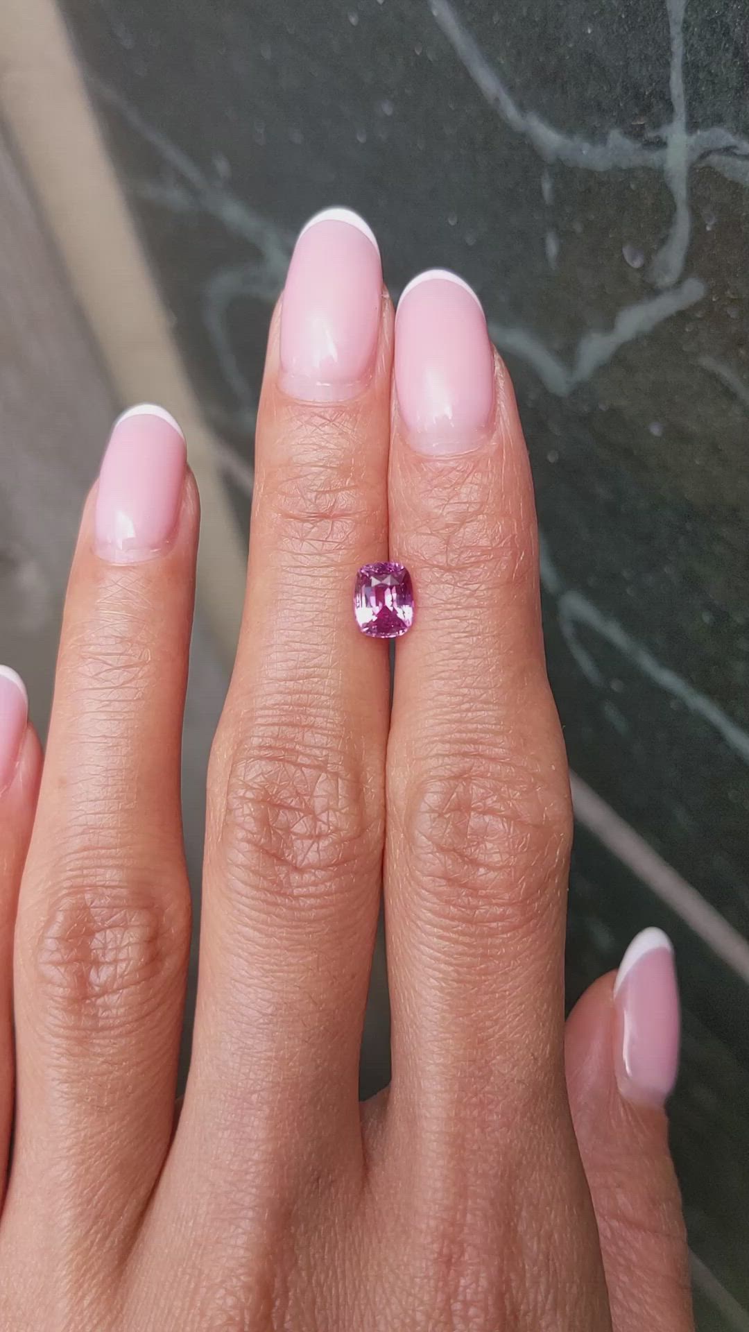 1.58 Ct. Purplish Pink Sapphire from Ceylon (Sri Lanka) Size Video