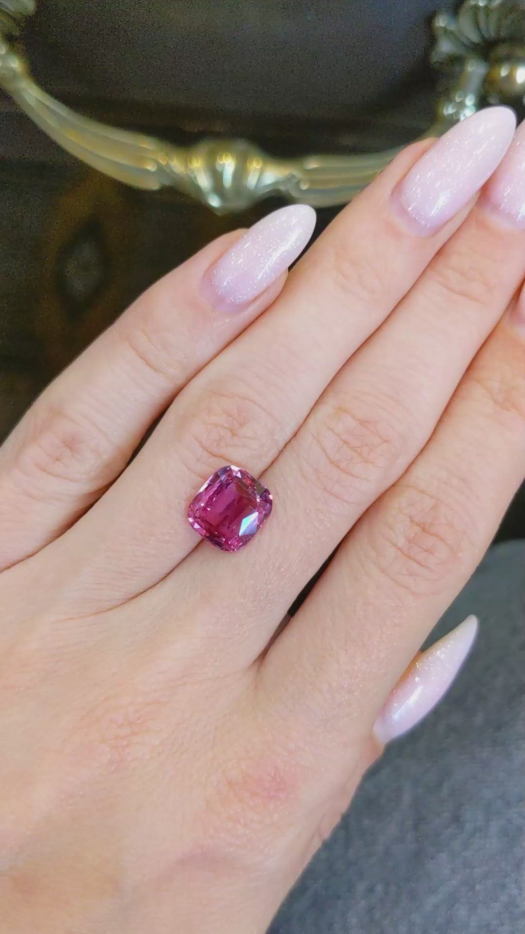 4.05 Ct. Padparadscha Sapphire from Madagascar Size Video