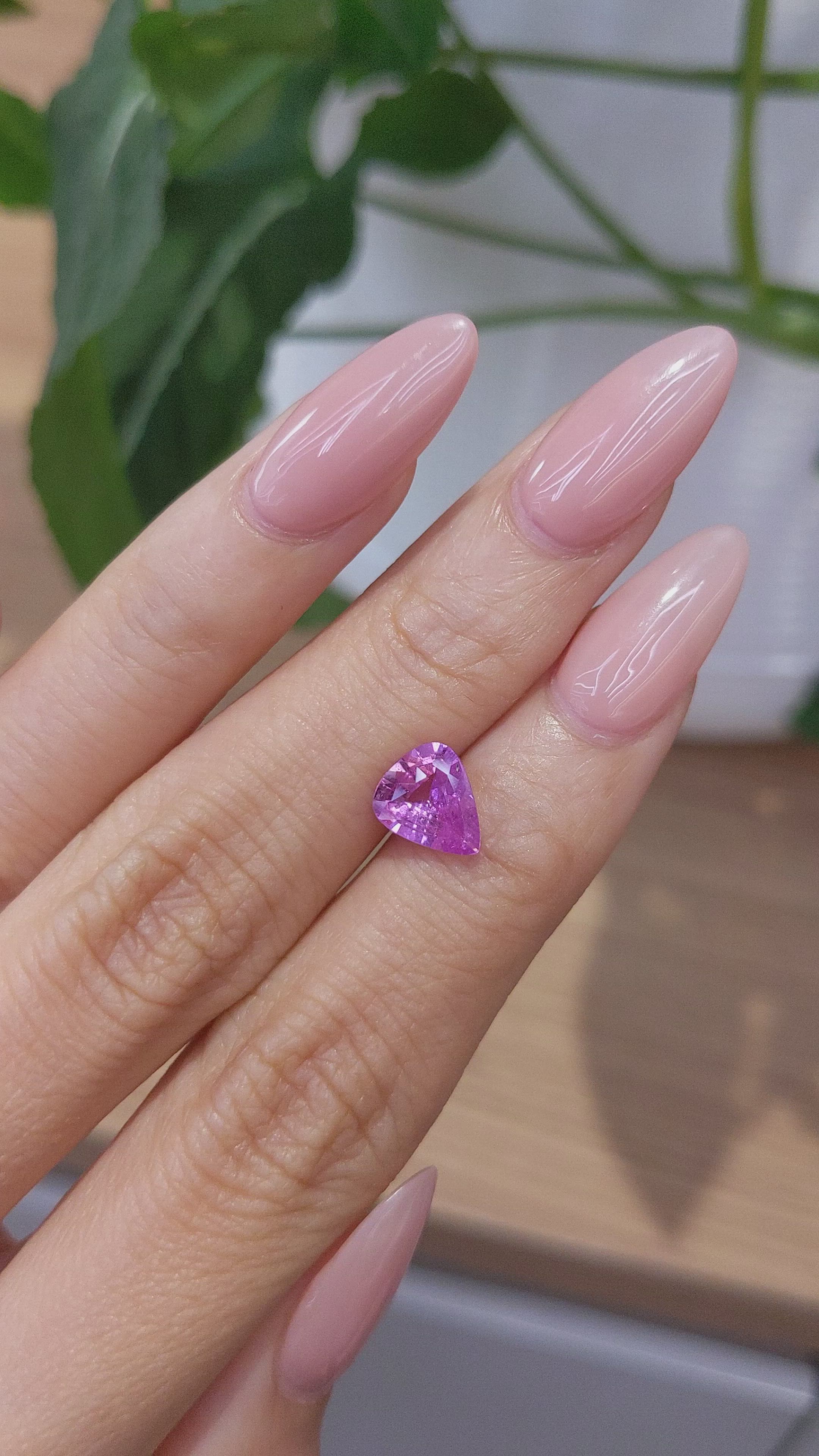 1.45 Ct. Pink Sapphire from Ceylon (Sri Lanka) Size Video