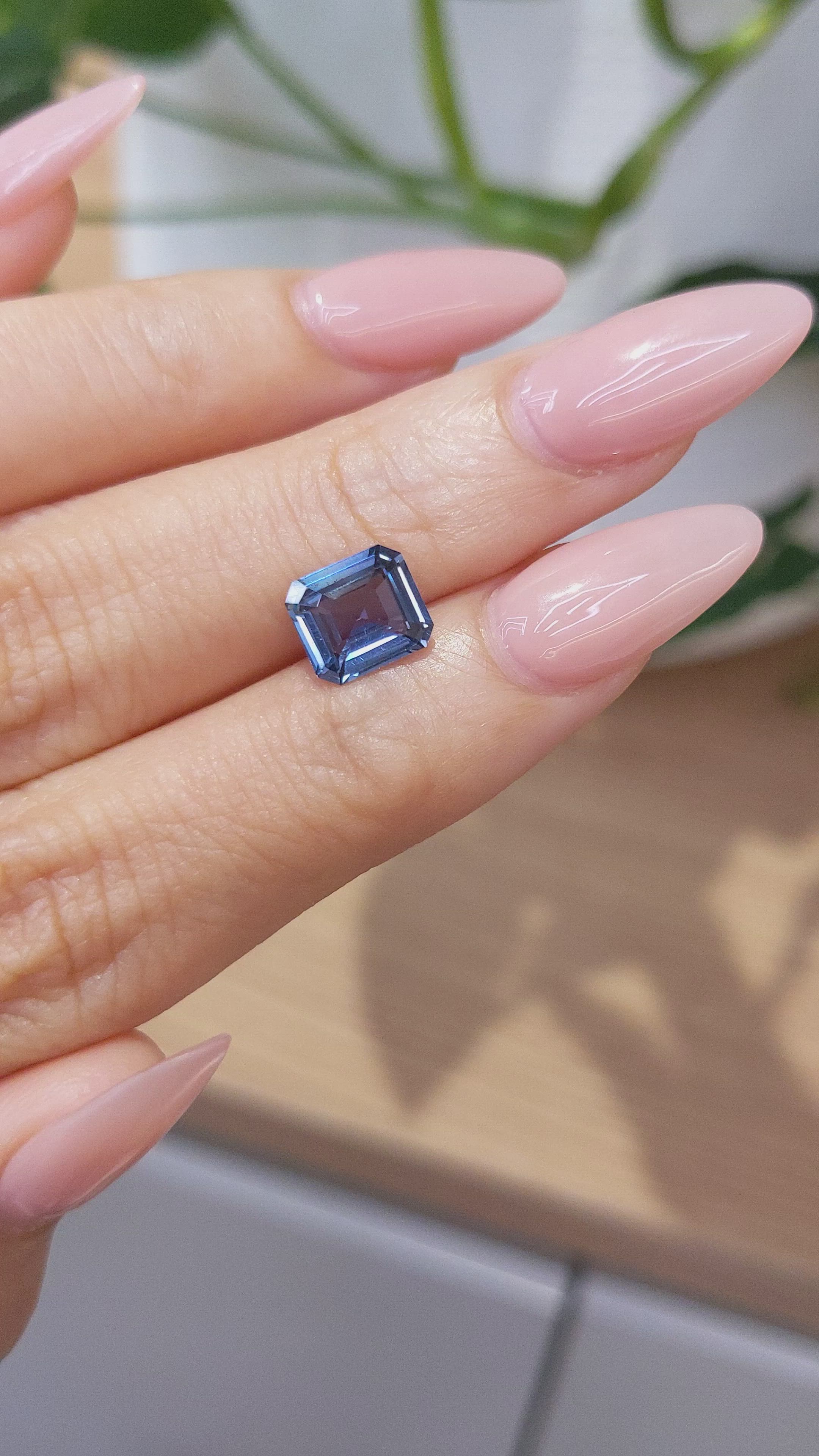 1.79 Ct. Greenish Blue Sapphire from Ceylon (Sri Lanka) Size Video