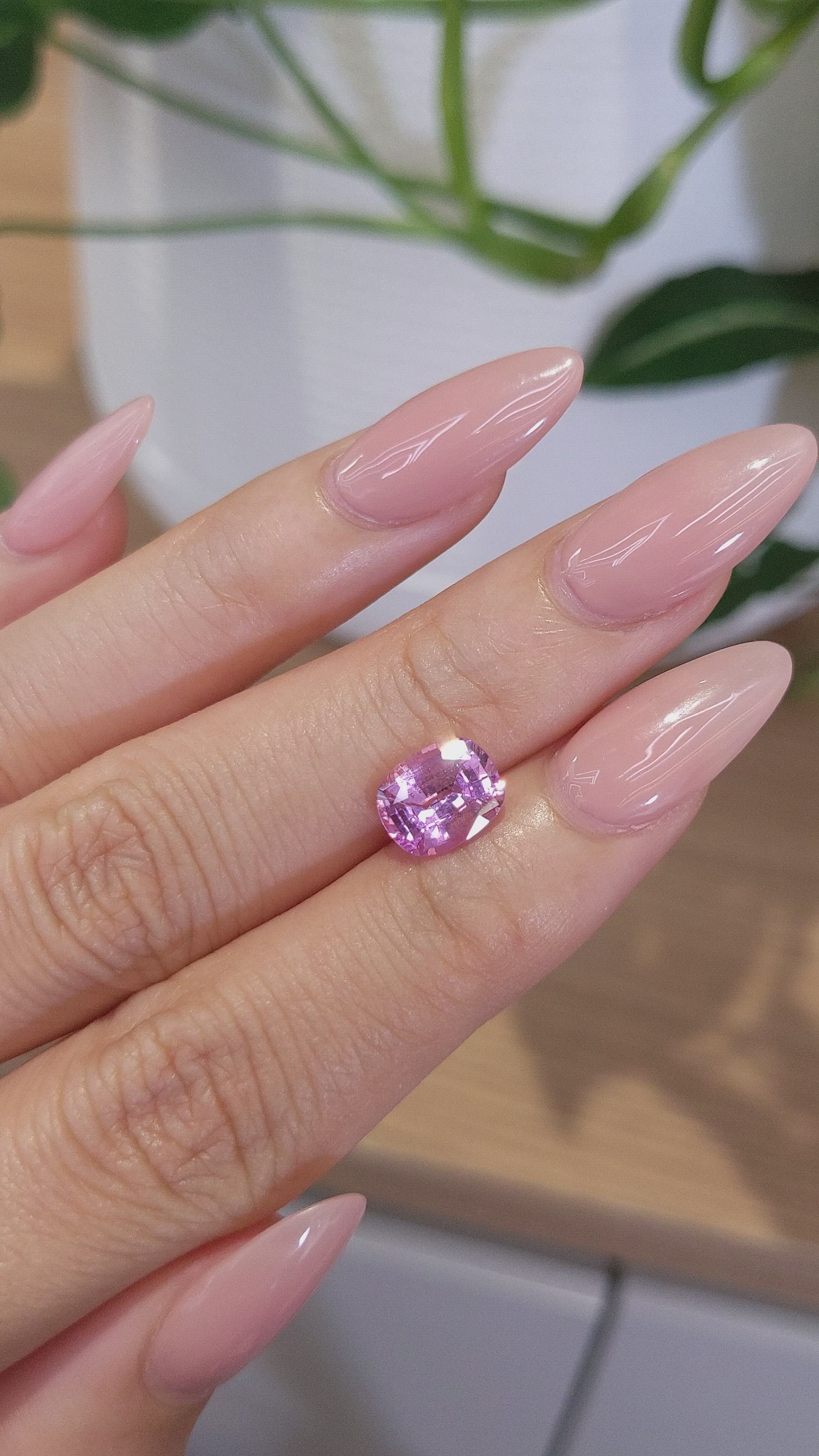 2.51 Ct. Pink Sapphire from Ceylon (Sri Lanka) Size Video