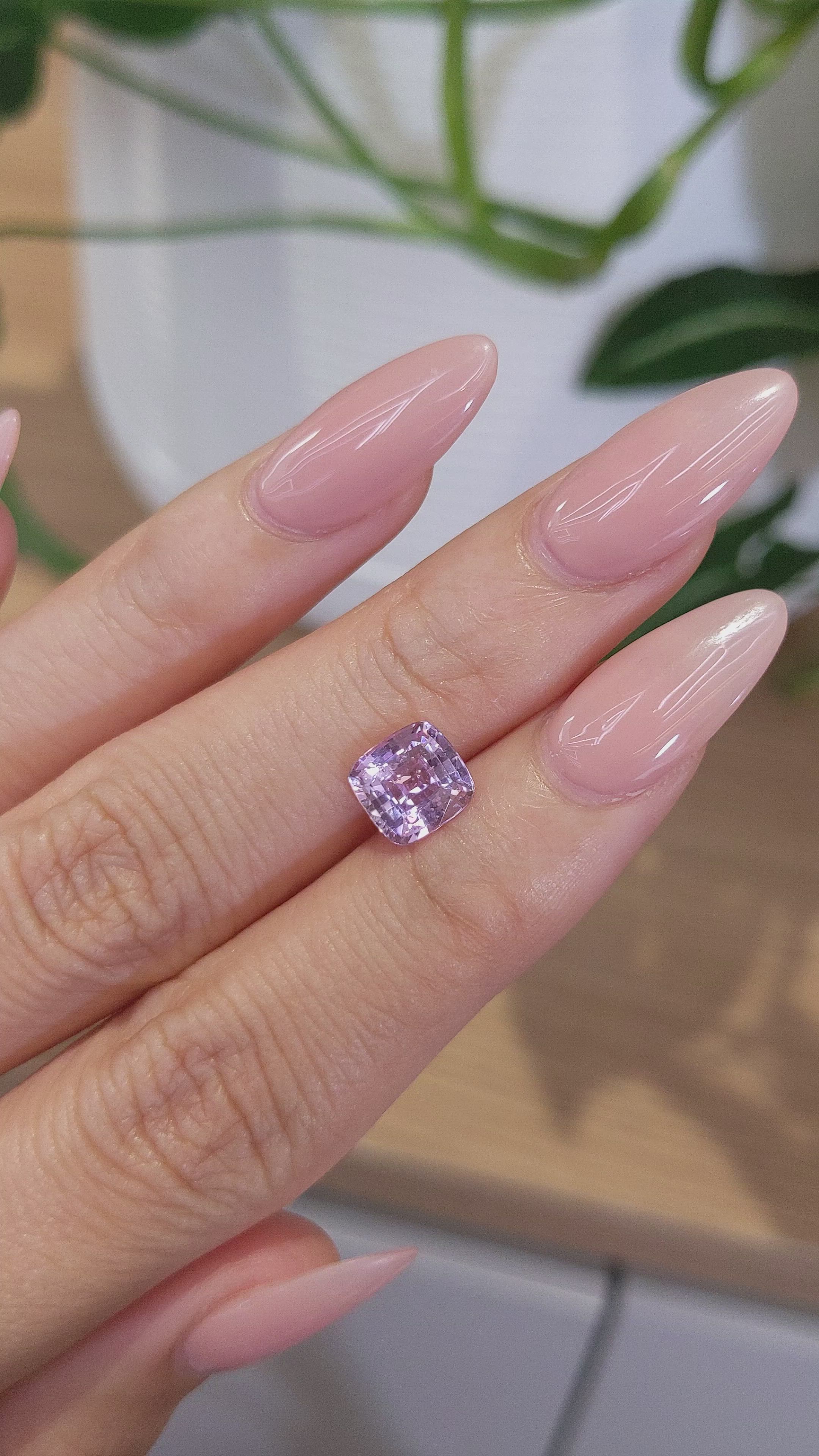 2.08 Ct. Pink Sapphire from Ceylon (Sri Lanka) Size Video