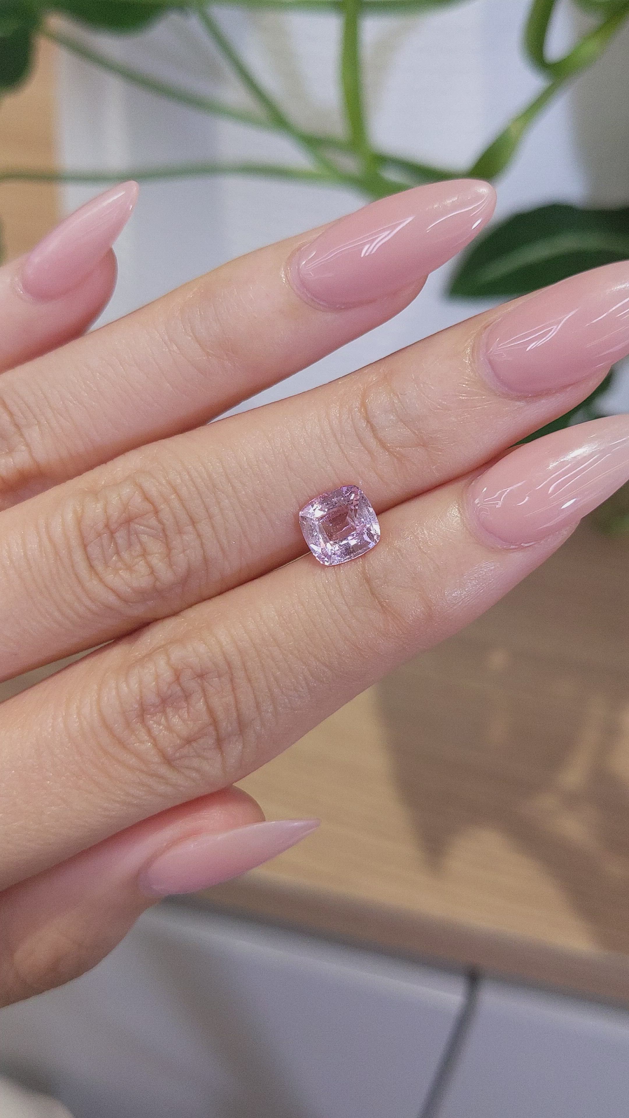 1.92 Ct. Peach Sapphire from Ceylon (Sri Lanka) Size Video