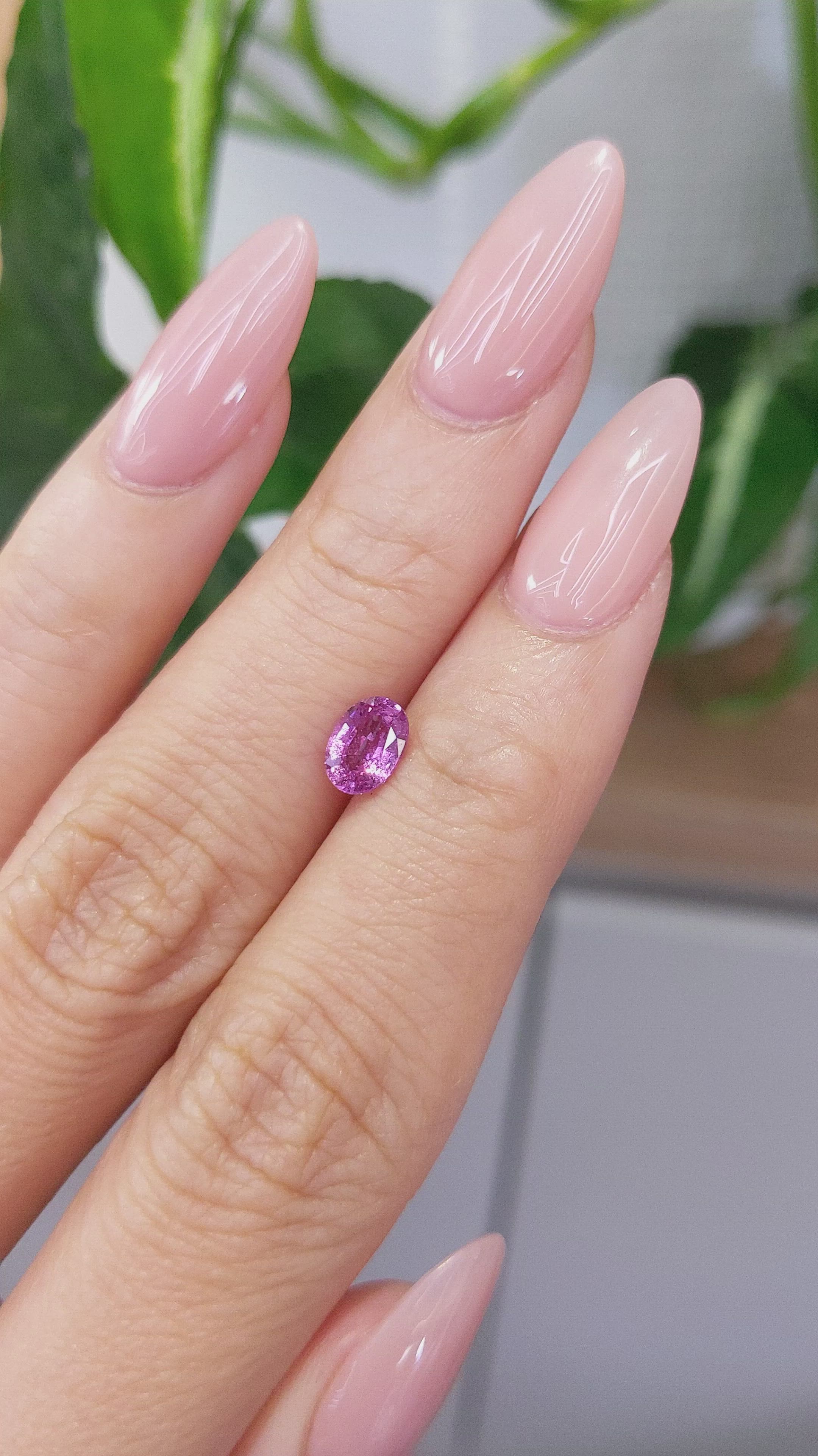 0.96 Ct. Pink Sapphire from Ceylon (Sri Lanka) Size Video