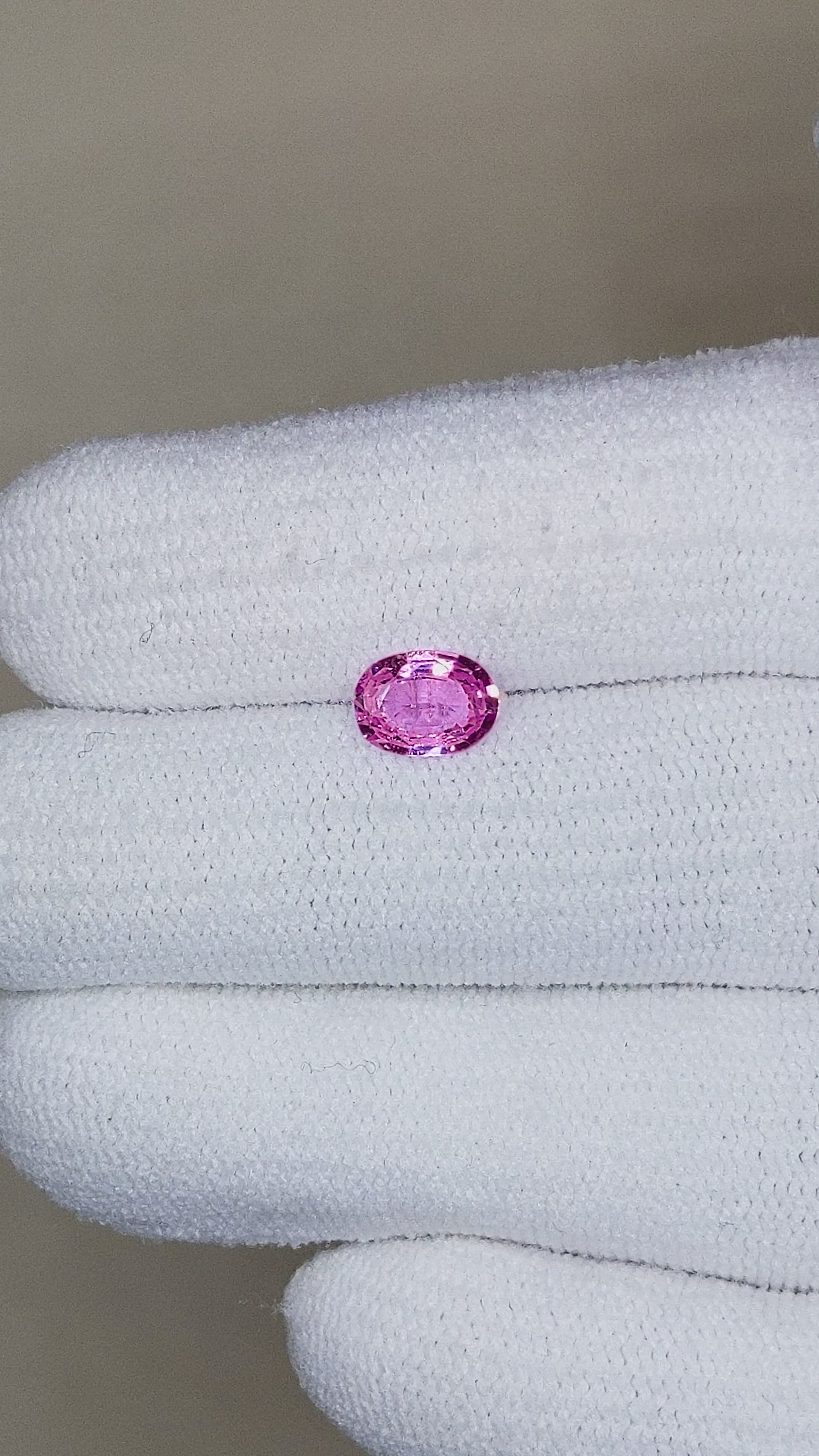 0.85 Ct. Pink Sapphire from Ceylon (Sri Lanka) Size Video