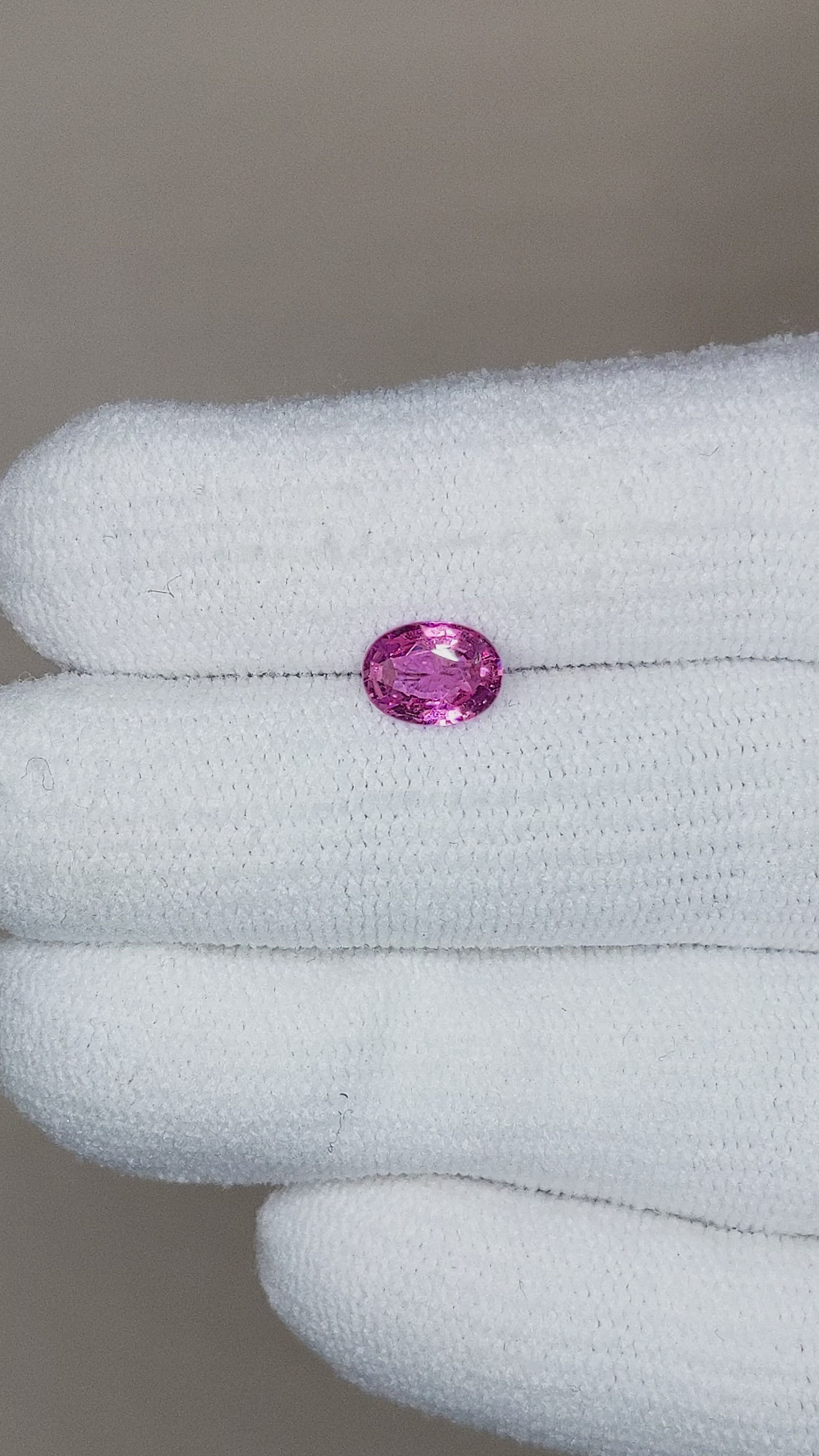 0.91 Ct. Pink Sapphire from Ceylon (Sri Lanka) Size Video