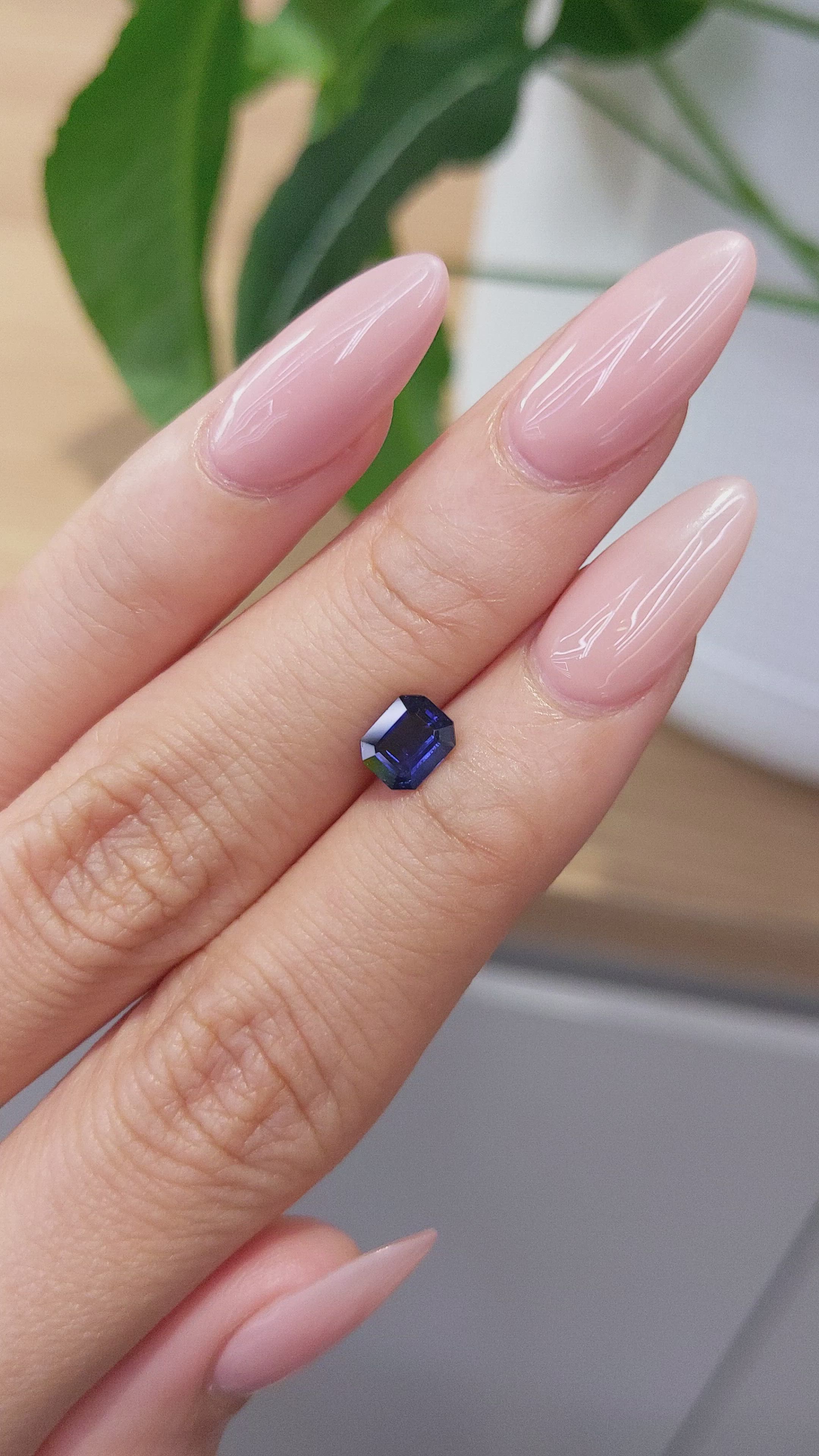0.99 Ct. Blue Sapphire from Ceylon (Sri Lanka) Size Video