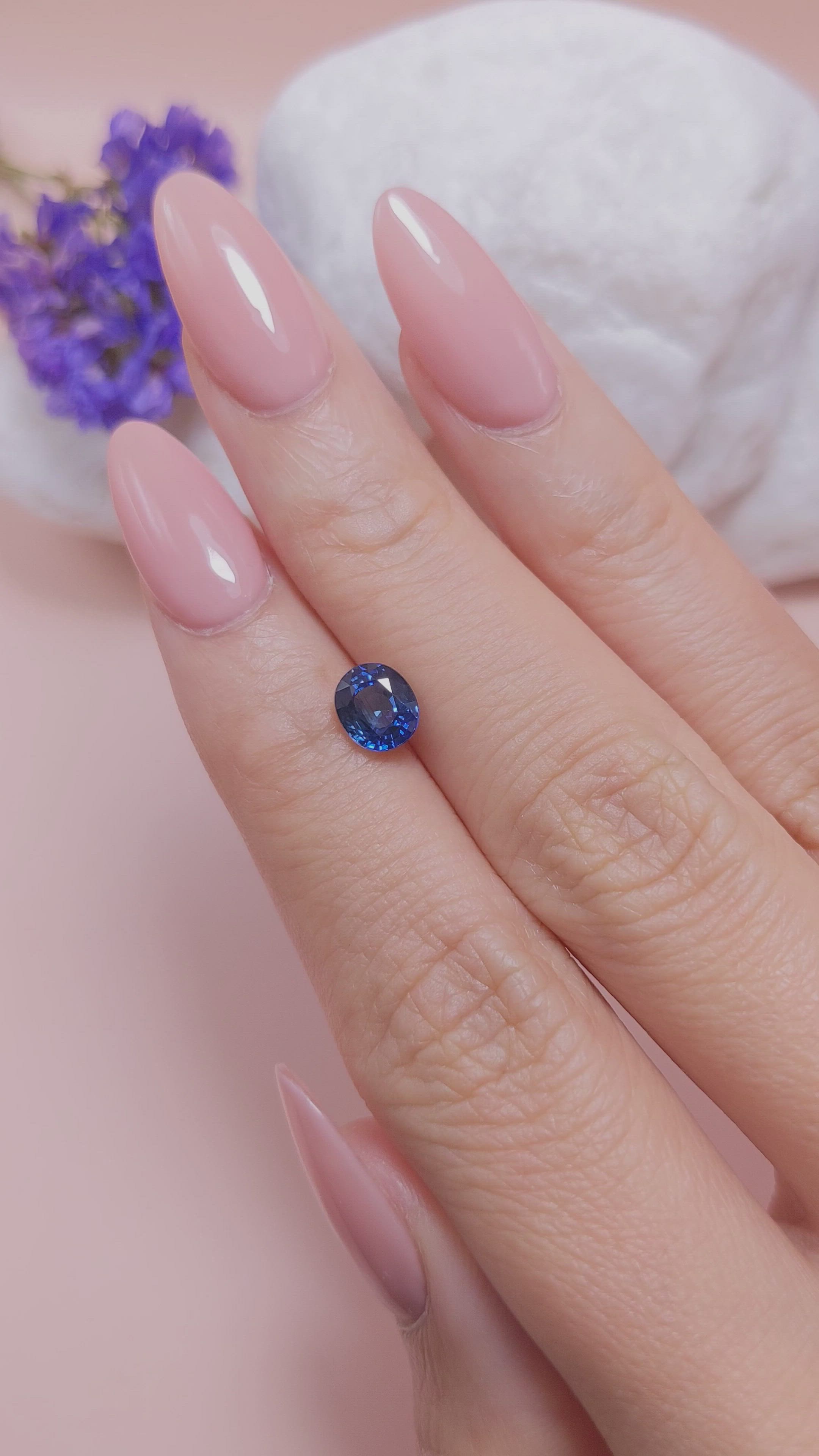 1.20 Ct. Blue Sapphire from Ceylon (Sri Lanka) Size Video