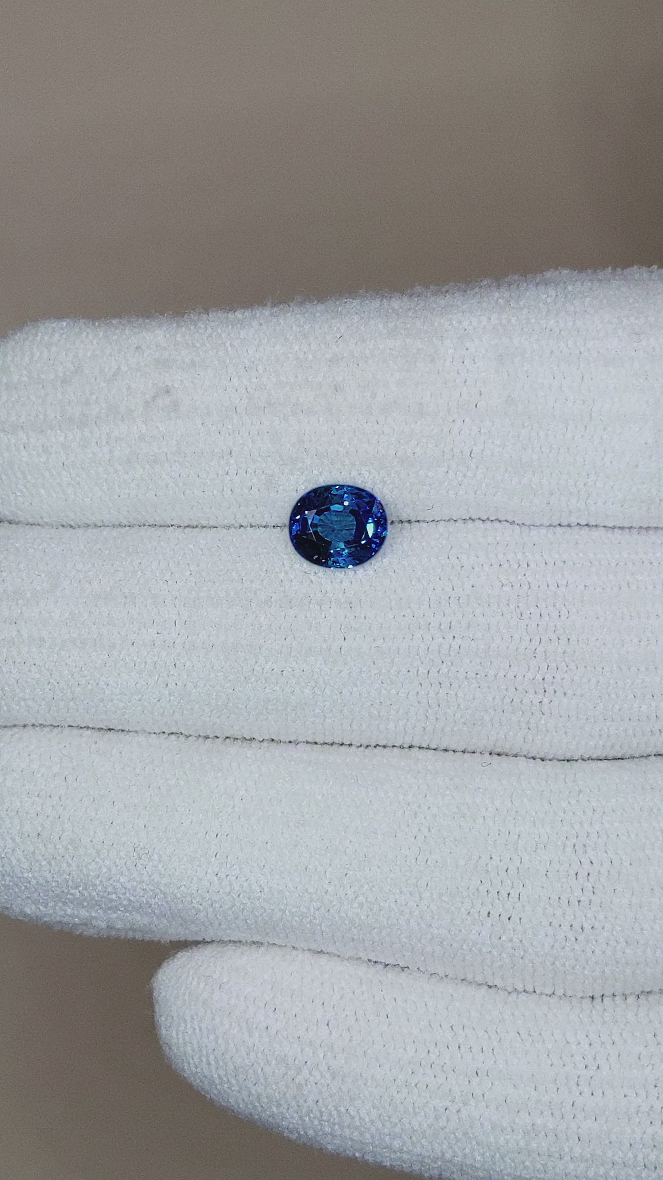 1.20 Ct. Blue Sapphire from Ceylon (Sri Lanka) Size Video