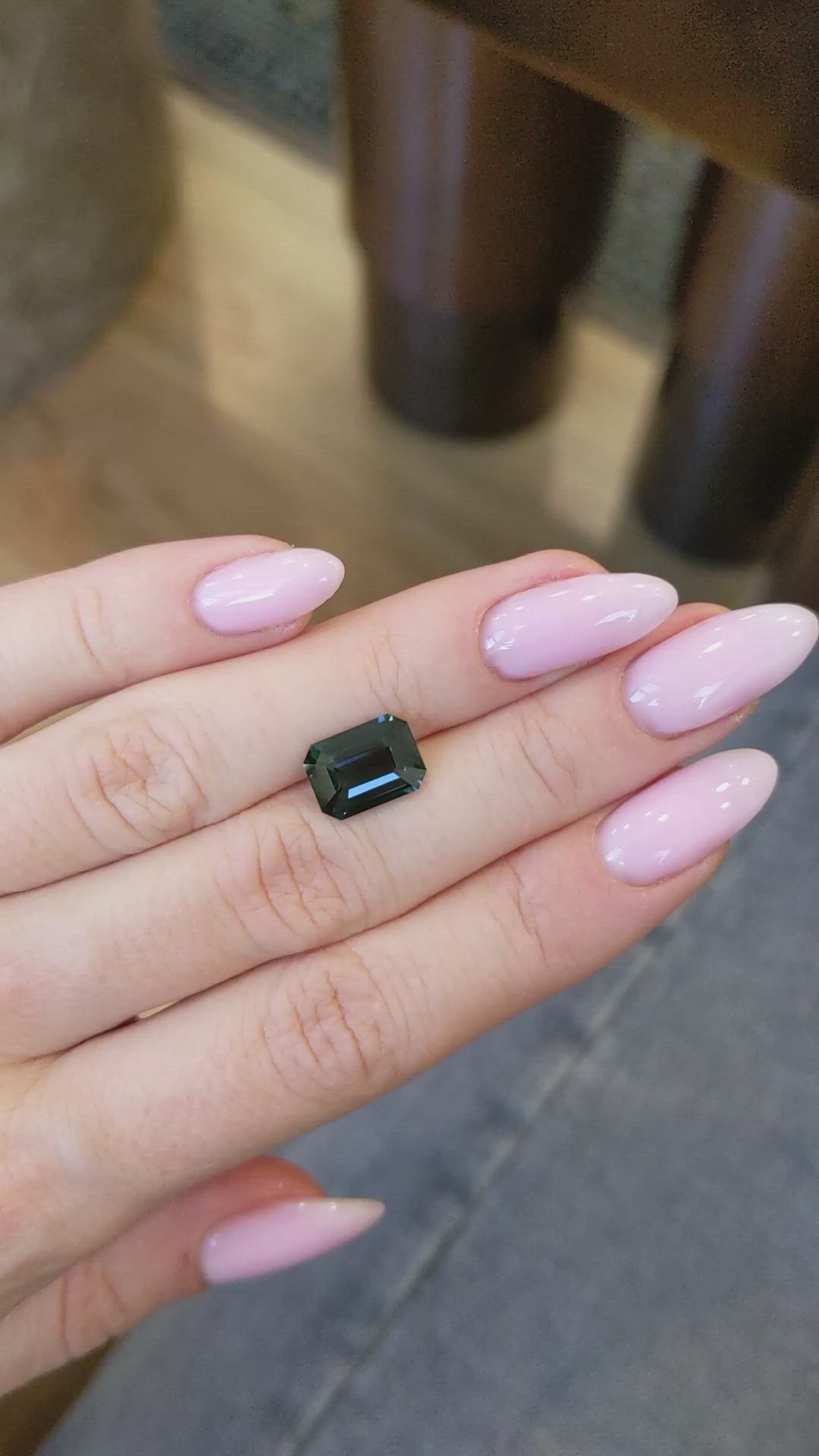 4.07 Ct. Greenish Blue Sapphire from Ceylon (Sri Lanka) Size Video