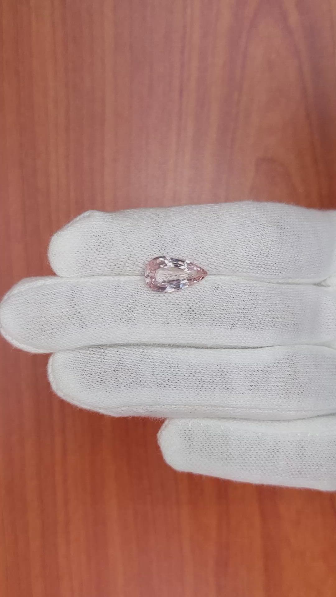 3.90 Ct. Peach Sapphire from Ceylon (Sri Lanka) Size Video