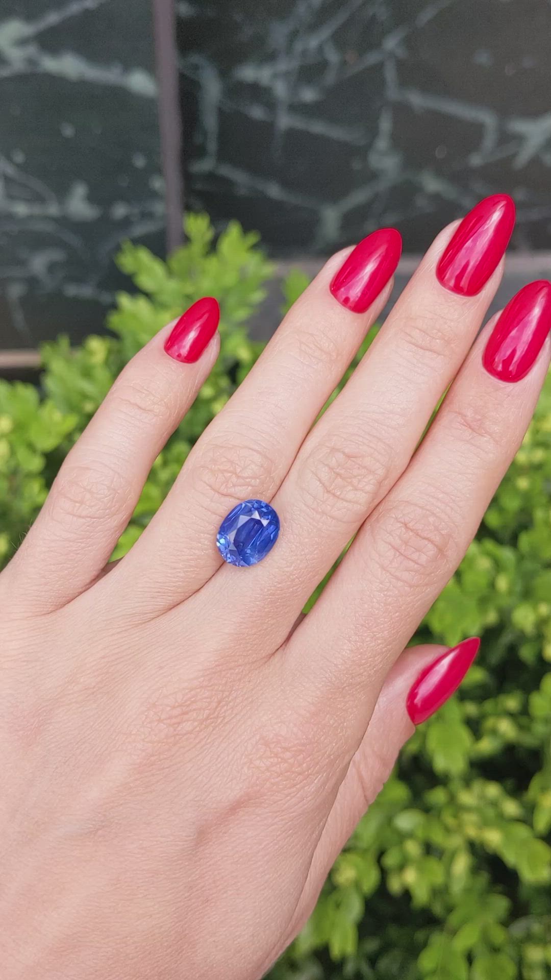 5.82 Ct. Blue Sapphire from Ceylon (Sri Lanka) Size Video