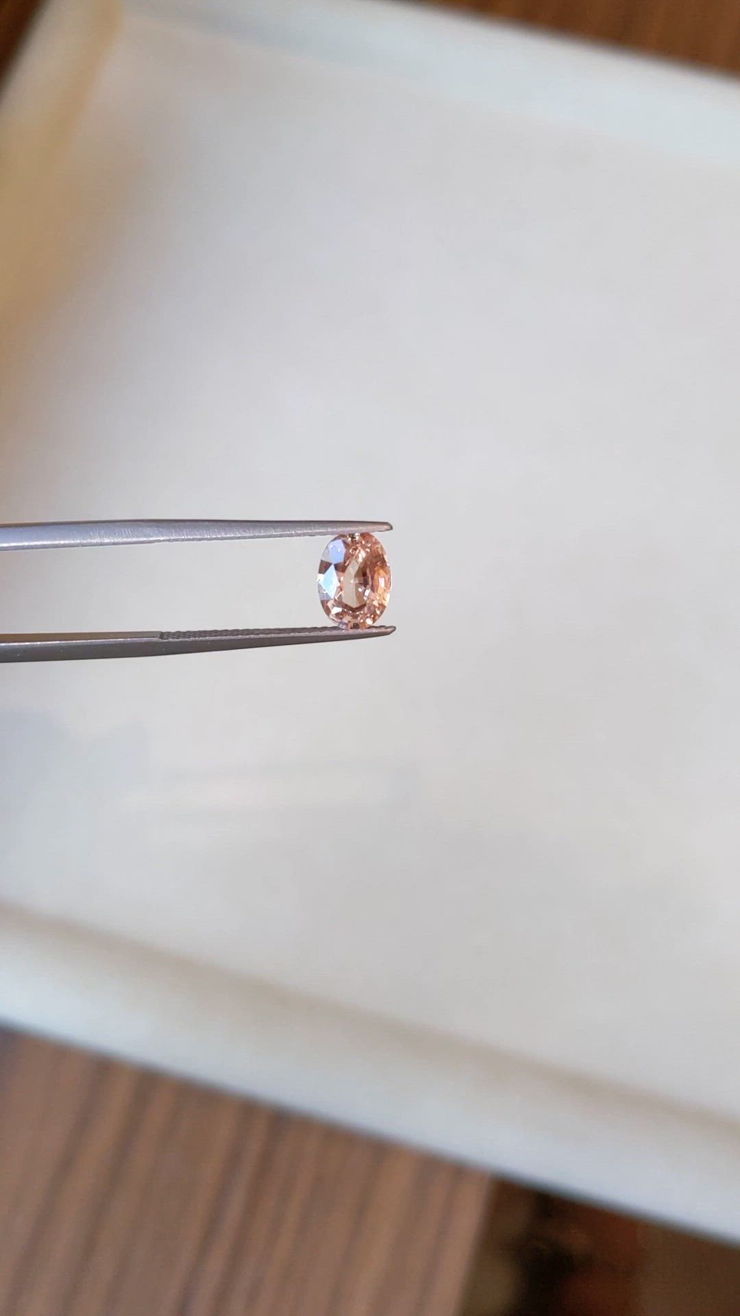 1.39 Ct. Padparadscha Sapphire from Ceylon (Sri Lanka) Size Video