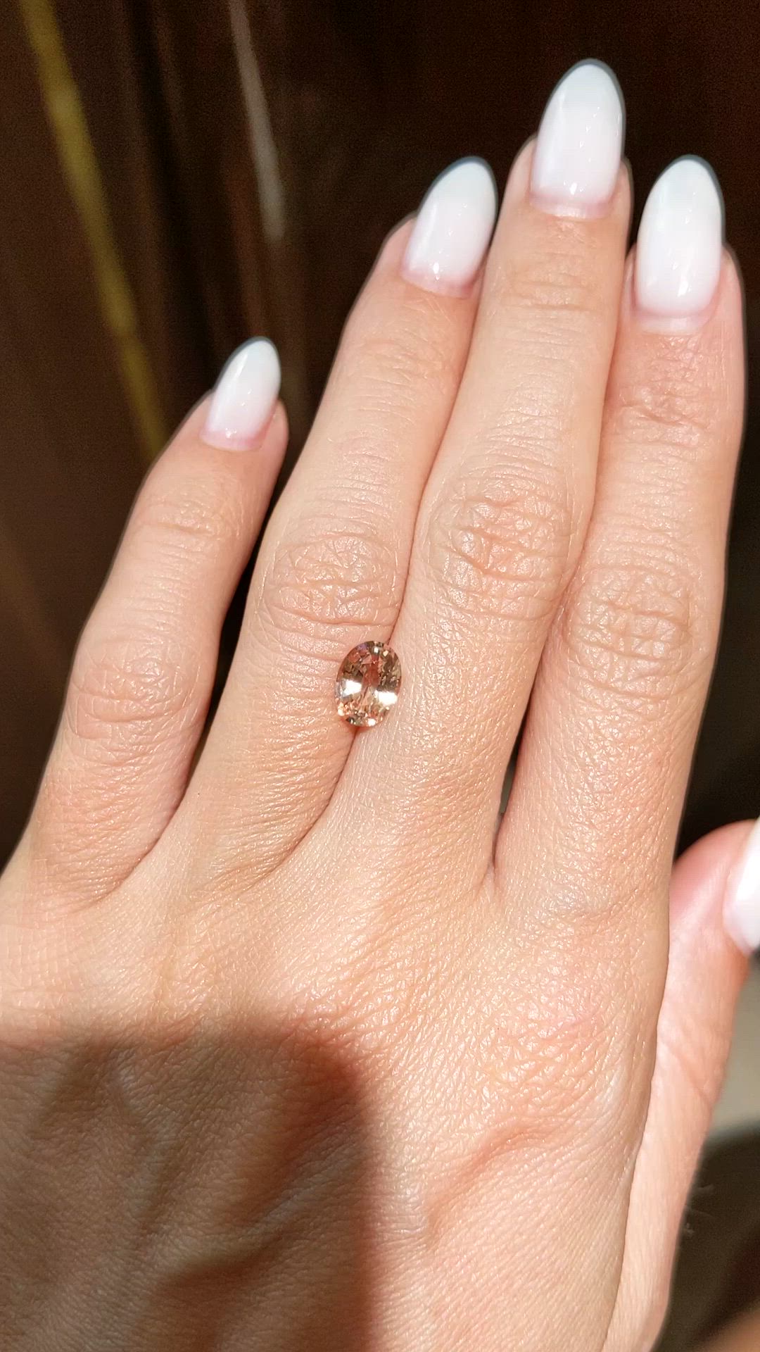 1.39 Ct. Padparadscha Sapphire from Ceylon (Sri Lanka) Size Video