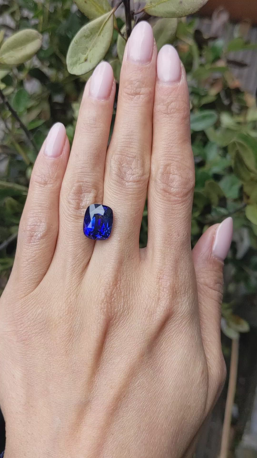 10.26 Ct. Blue Sapphire from Ceylon (Sri Lanka) Size Video