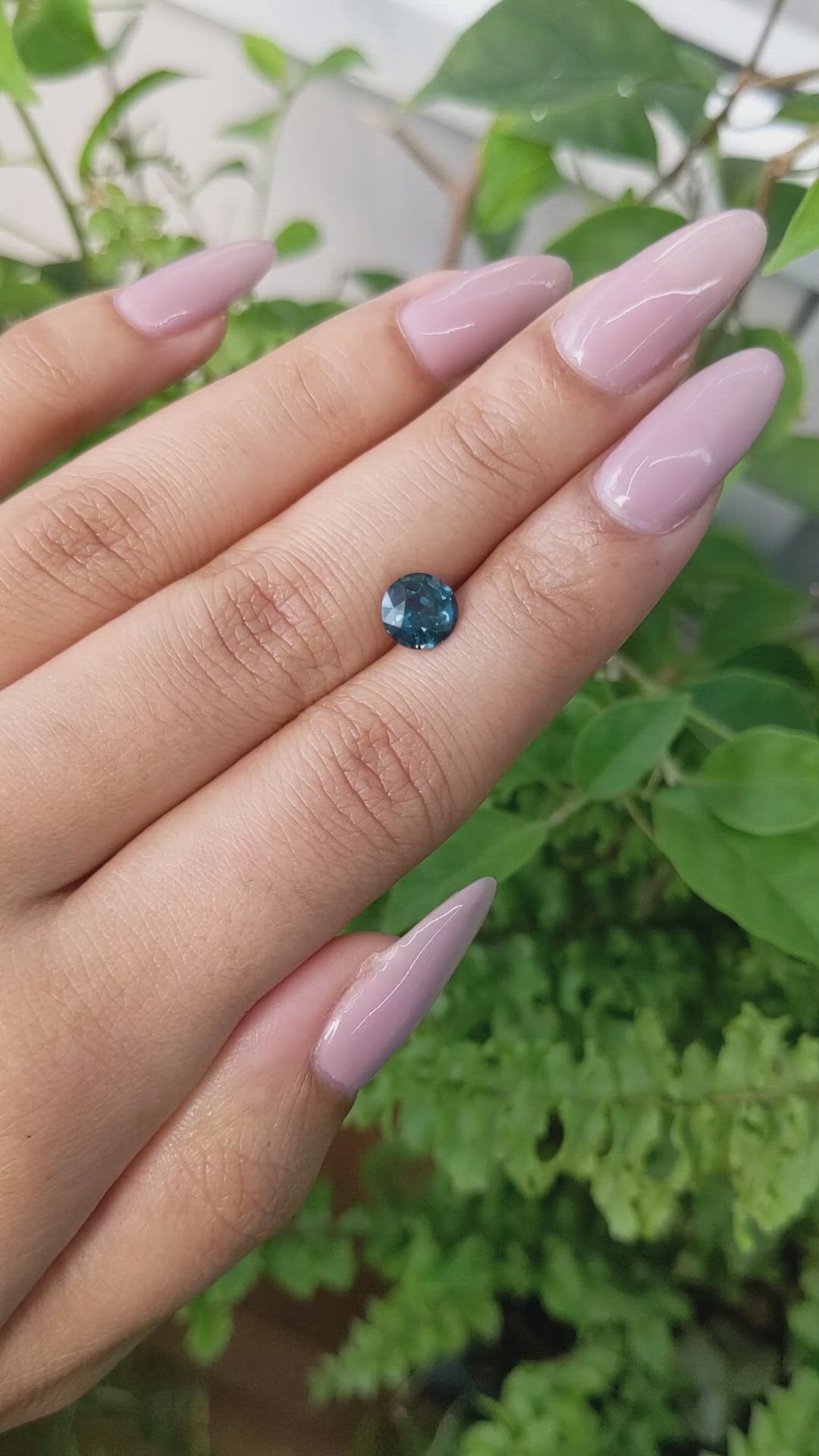 1.64 Ct. Greenish Blue Sapphire from Ceylon (Sri Lanka) Size Video