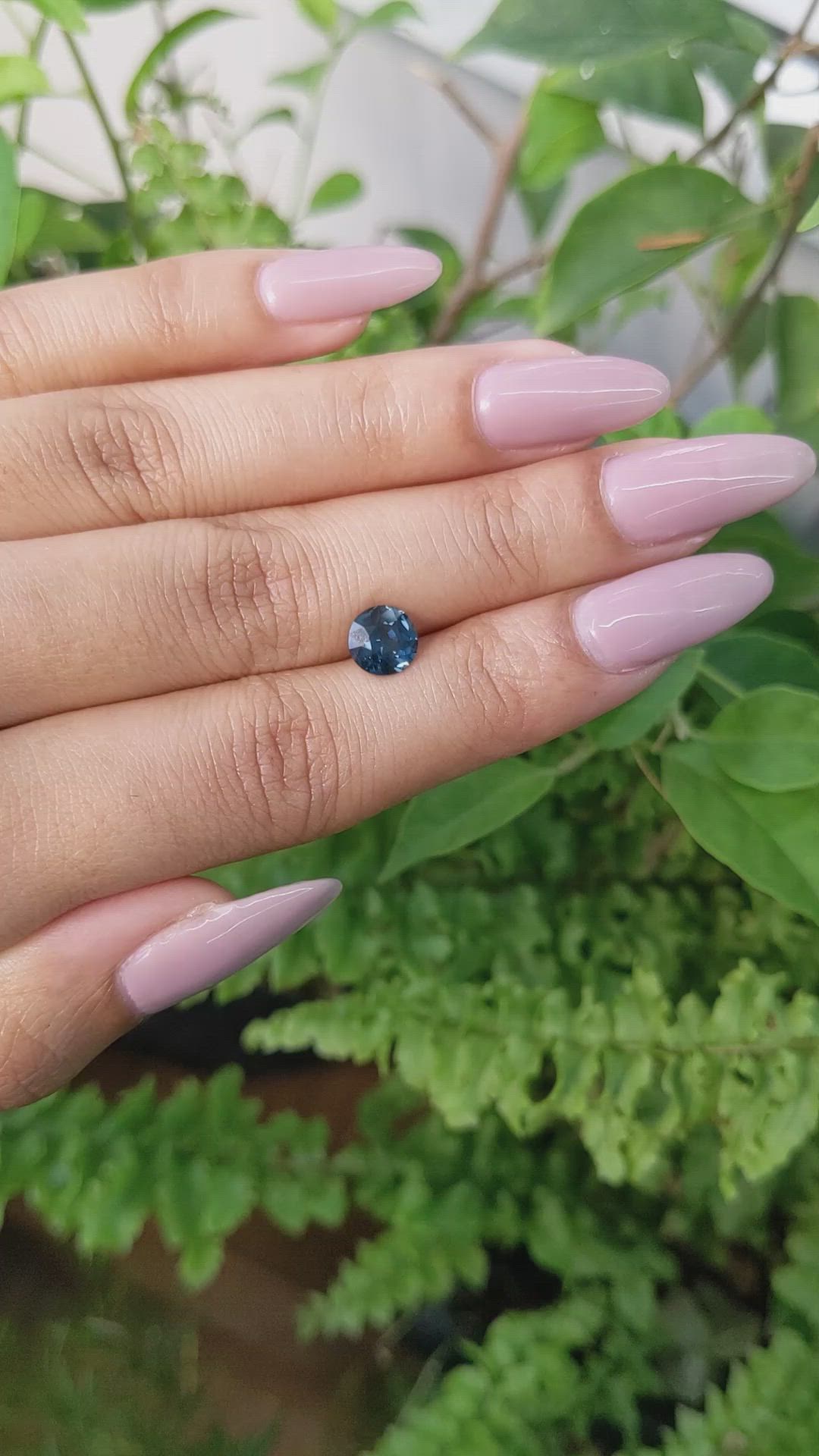 1.64 Ct. Greenish Blue Sapphire from Ceylon (Sri Lanka) Size Video