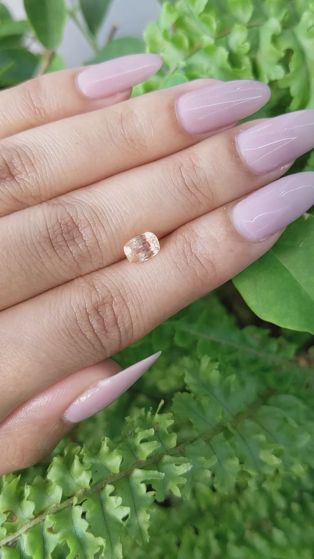 1.13 Ct. Orange Sapphire from Ceylon (Sri Lanka) Size Video