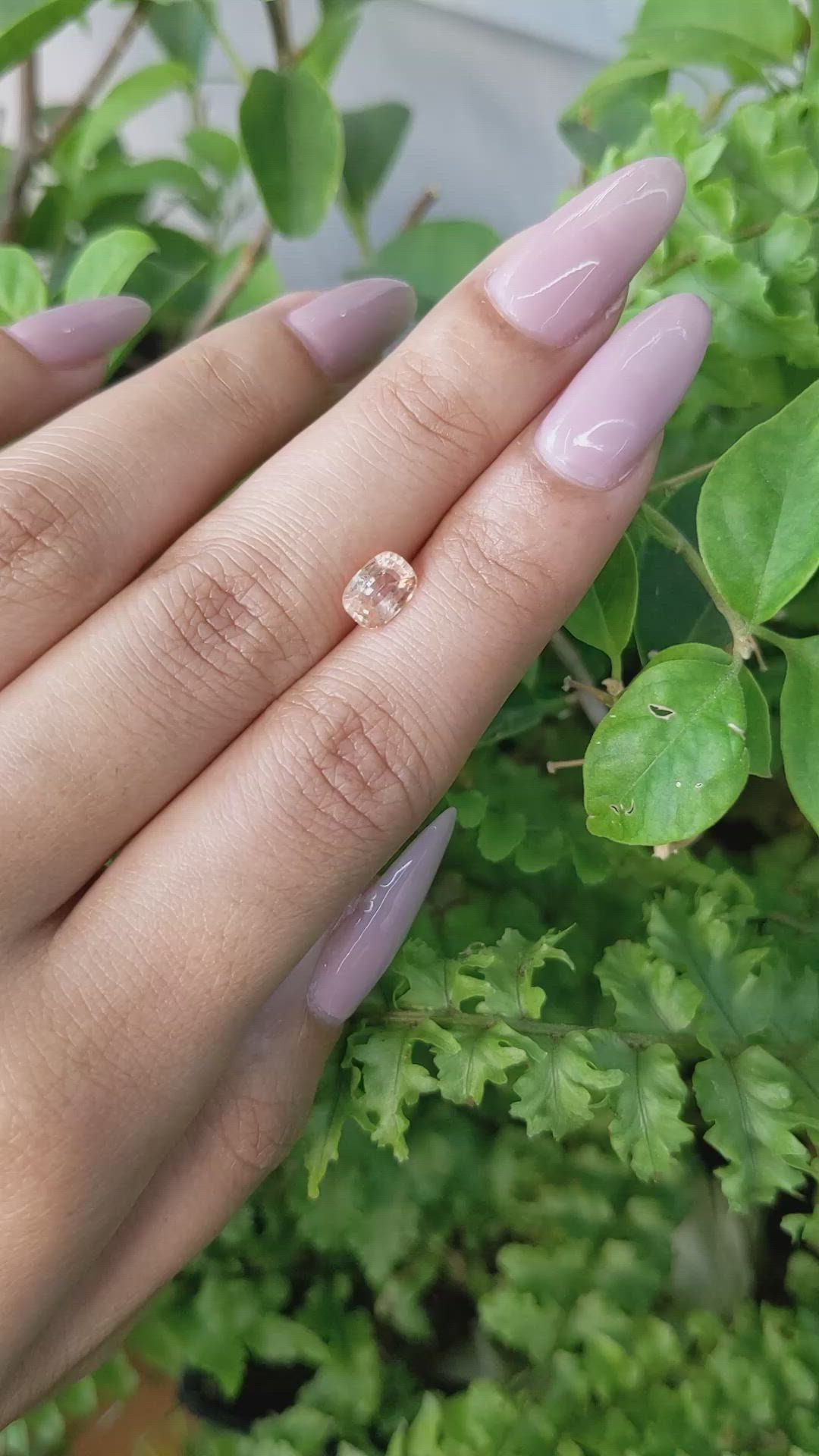 1.13 Ct. Orange Sapphire from Ceylon (Sri Lanka) Size Video