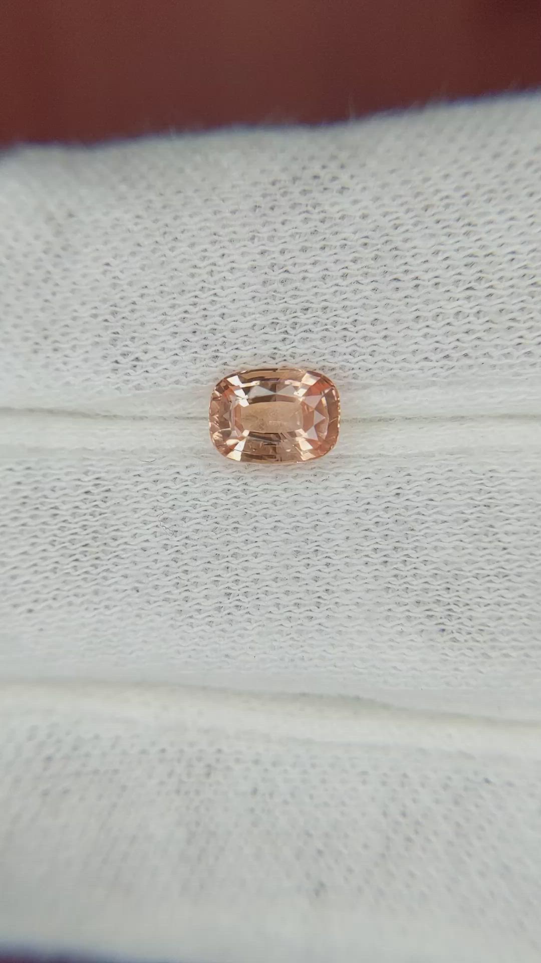 1.13 Ct. Orange Sapphire from Ceylon (Sri Lanka) Size Video
