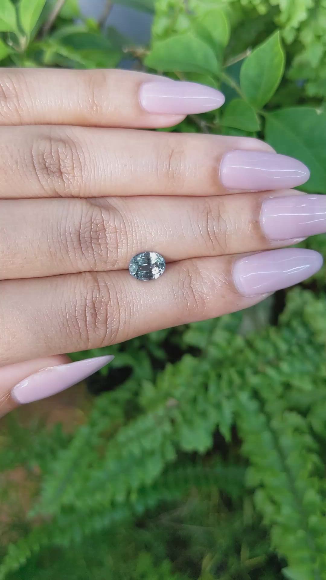 1.56 Ct. Greenish Blue Sapphire from Ceylon (Sri Lanka) Size Video