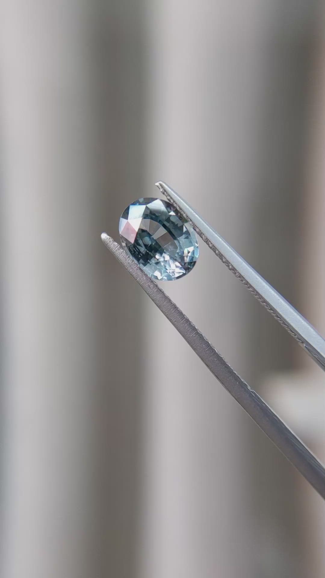 1.56 Ct. Greenish Blue Sapphire from Ceylon (Sri Lanka) Size Video