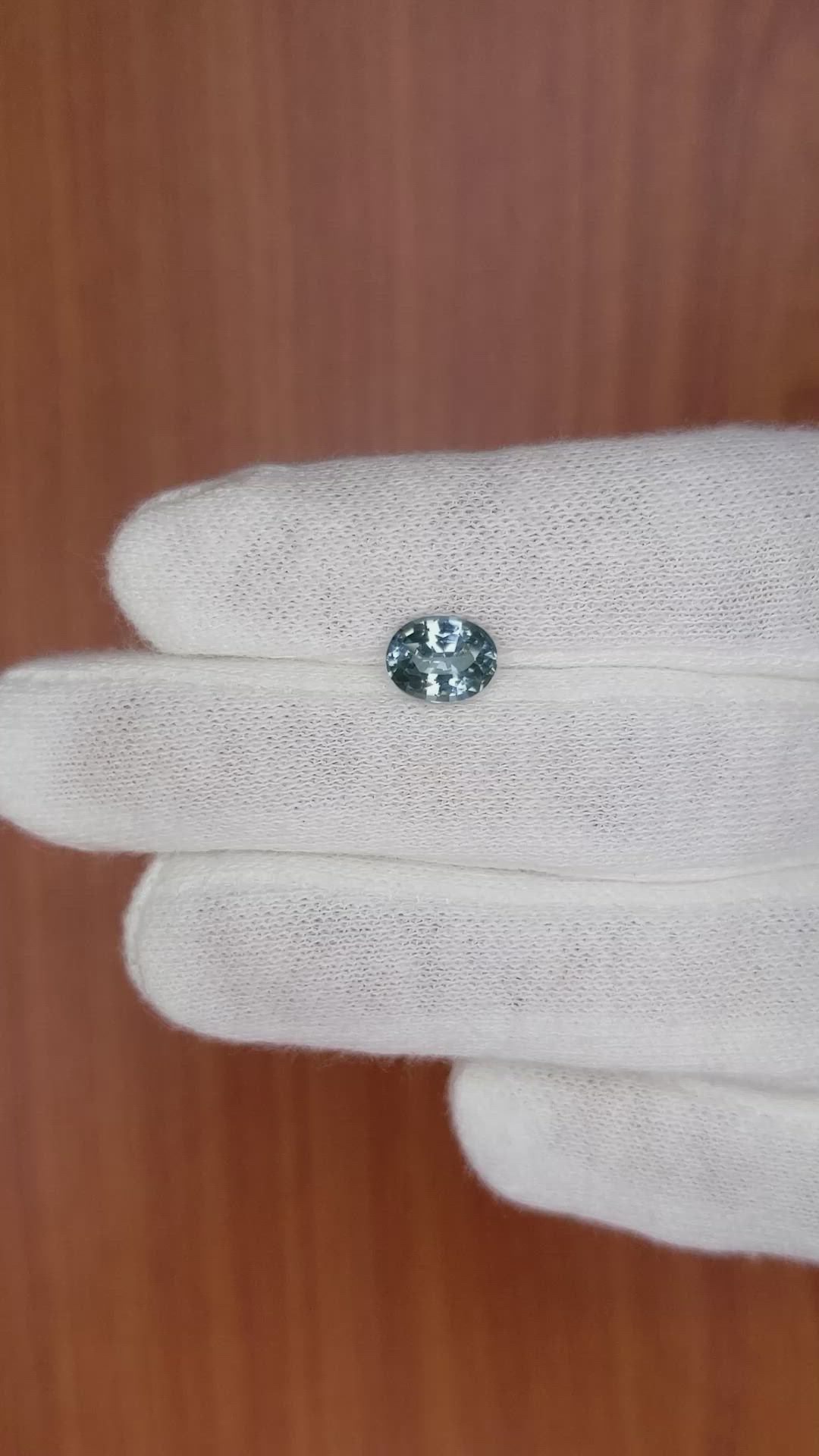 1.56 Ct. Greenish Blue Sapphire from Ceylon (Sri Lanka) Size Video