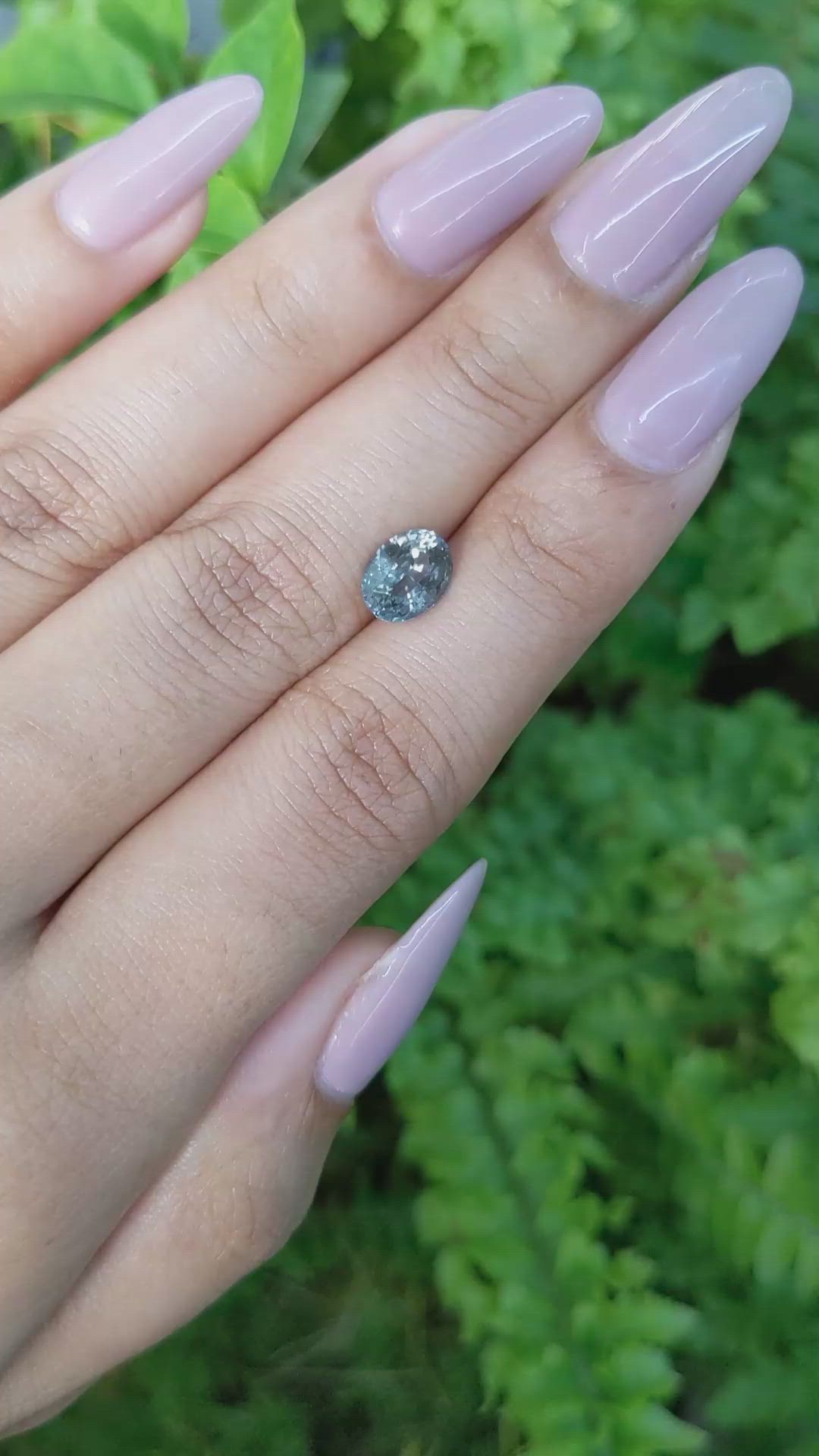 1.56 Ct. Greenish Blue Sapphire from Ceylon (Sri Lanka) Size Video