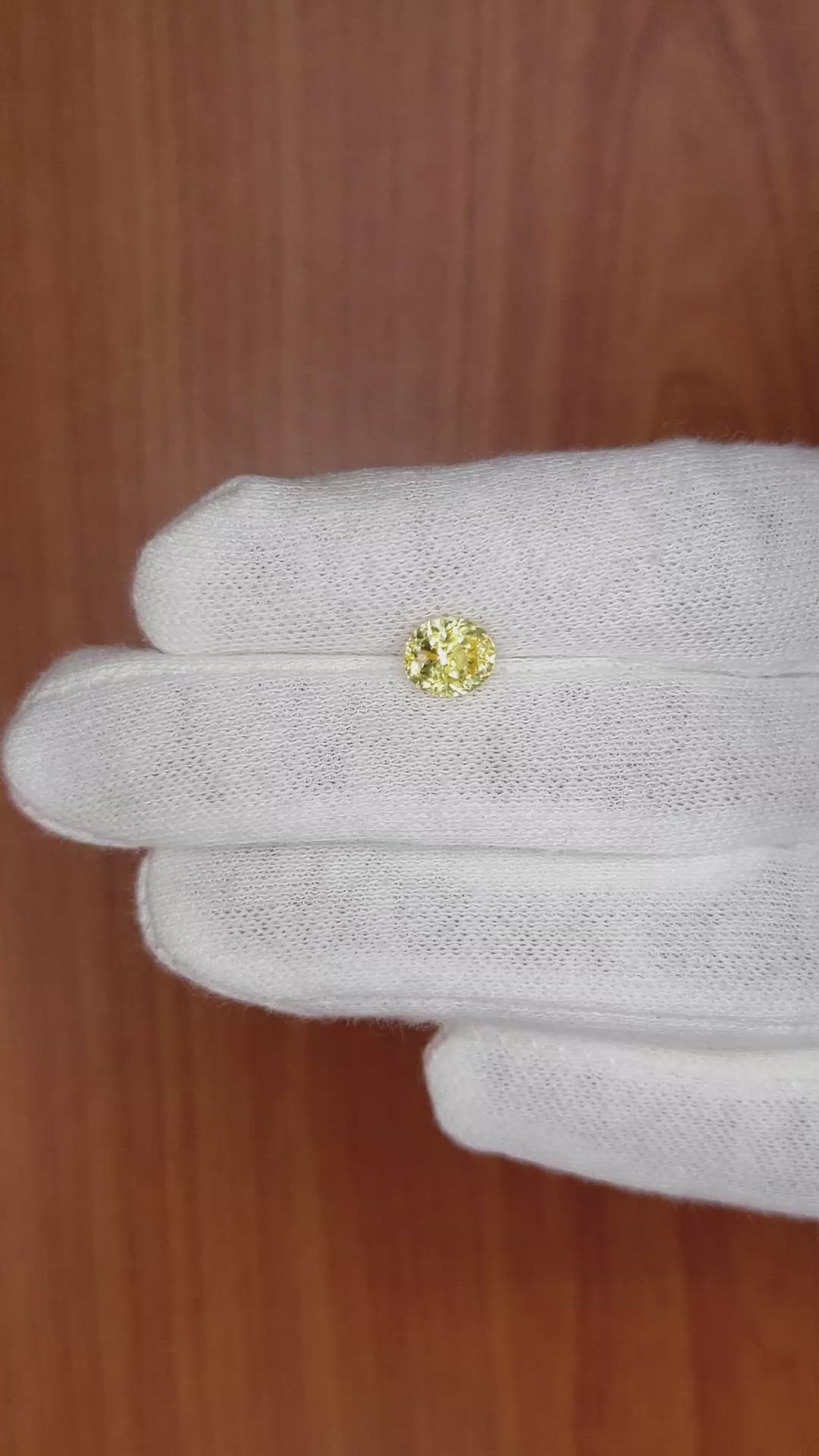 1.90 Ct. Yellow Sapphire from Ceylon (Sri Lanka) Size Video