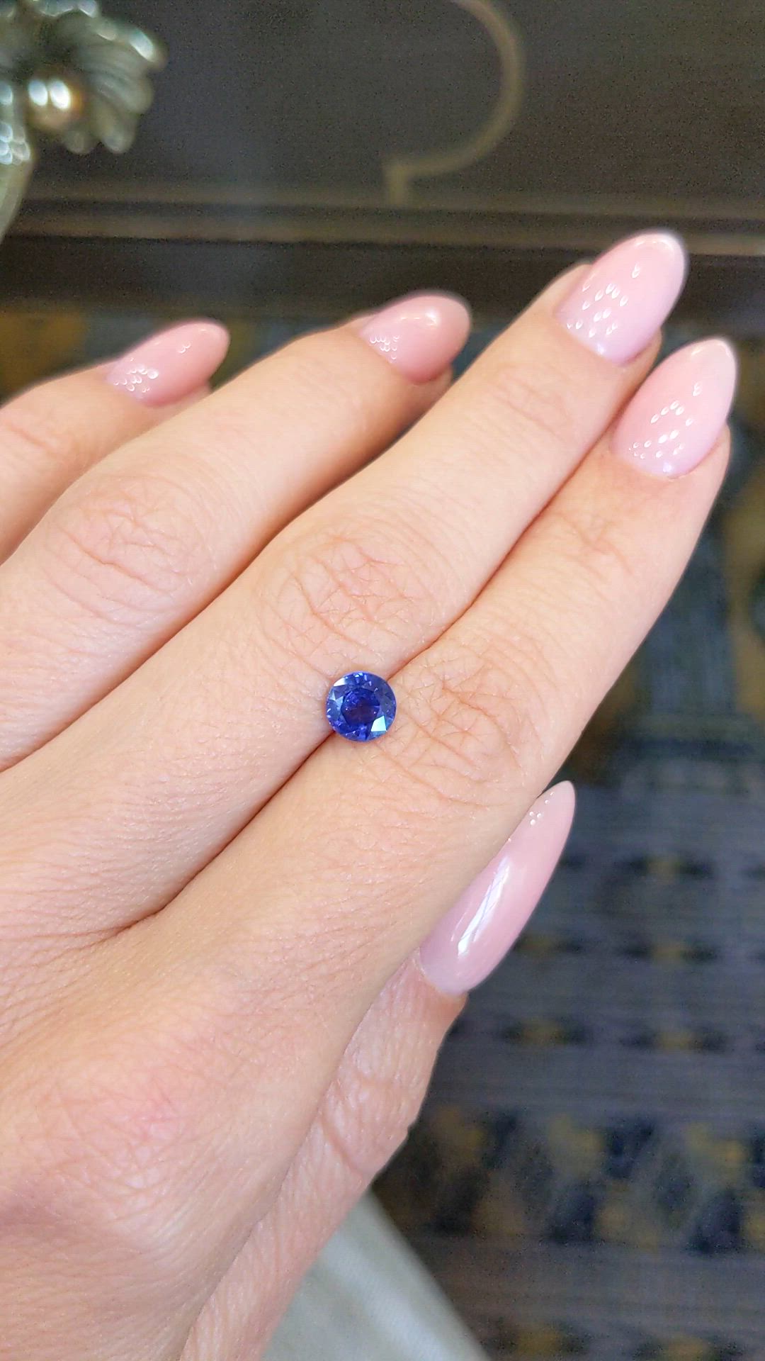 0.86 Ct. Blue Sapphire from Ceylon (Sri Lanka) Size Video