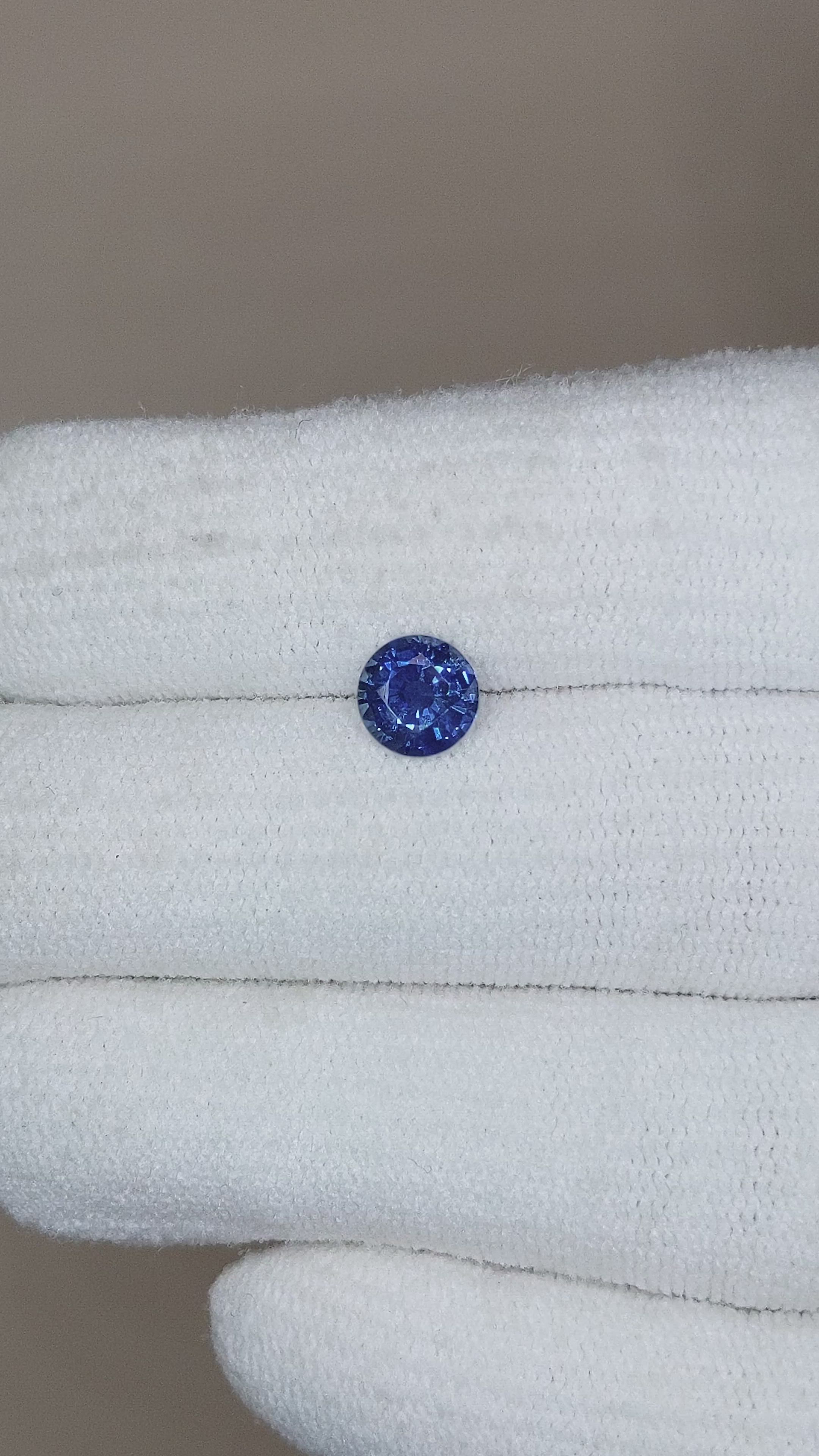 0.96 Ct. Blue Sapphire from Ceylon (Sri Lanka) Size Video