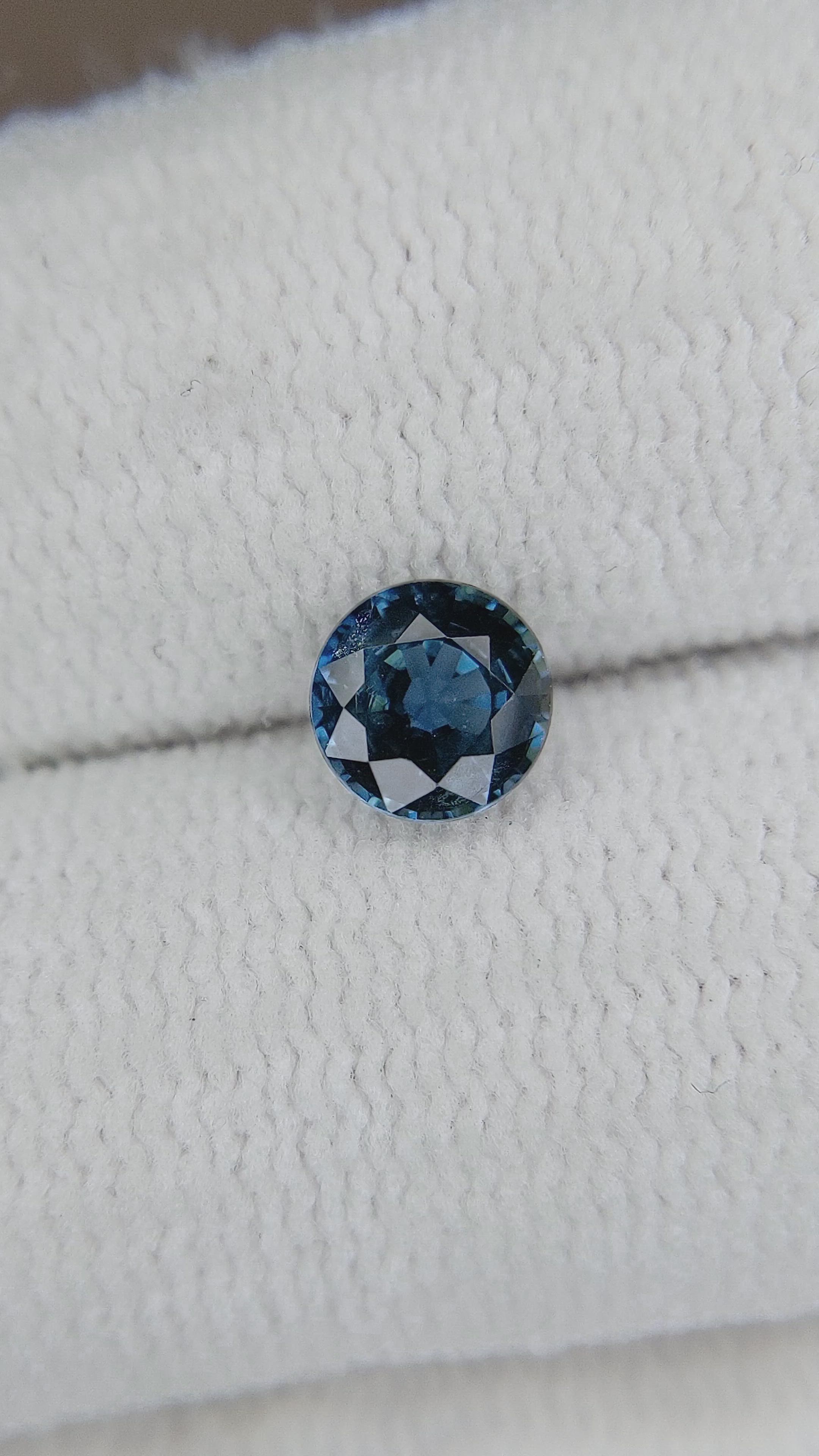 0.67 Ct. Greenish Blue Sapphire from Ceylon (Sri Lanka) Size Video