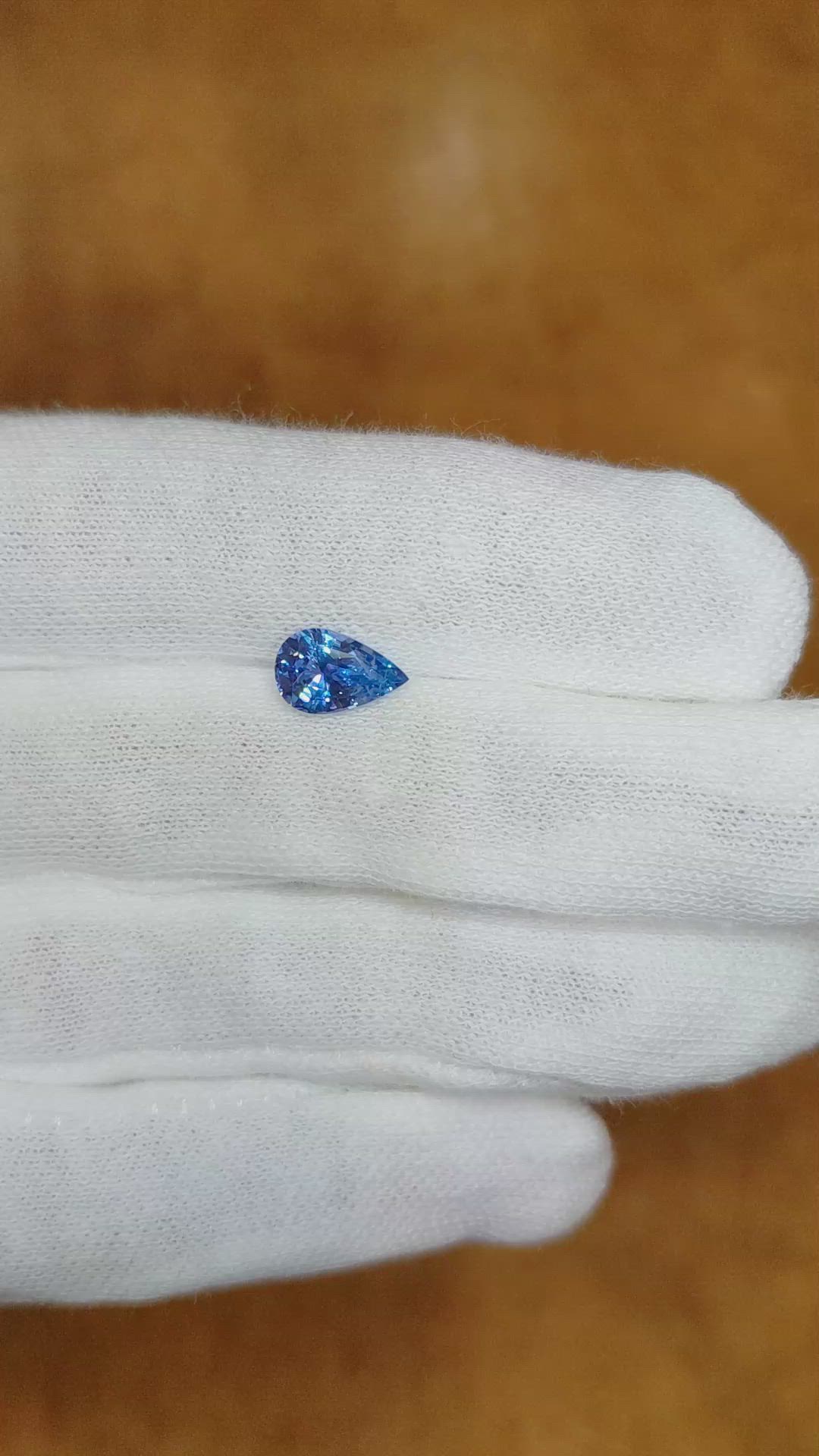 1.60 Ct. Blue Sapphire from Ceylon (Sri Lanka) Size Video