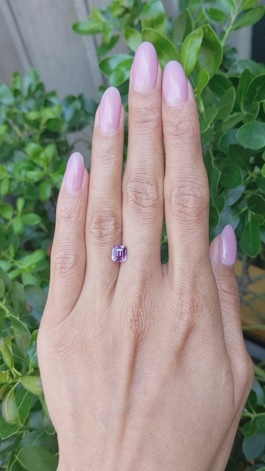 1.53 Ct. Pinkish Purple Sapphire from Ceylon (Sri Lanka) Size Video